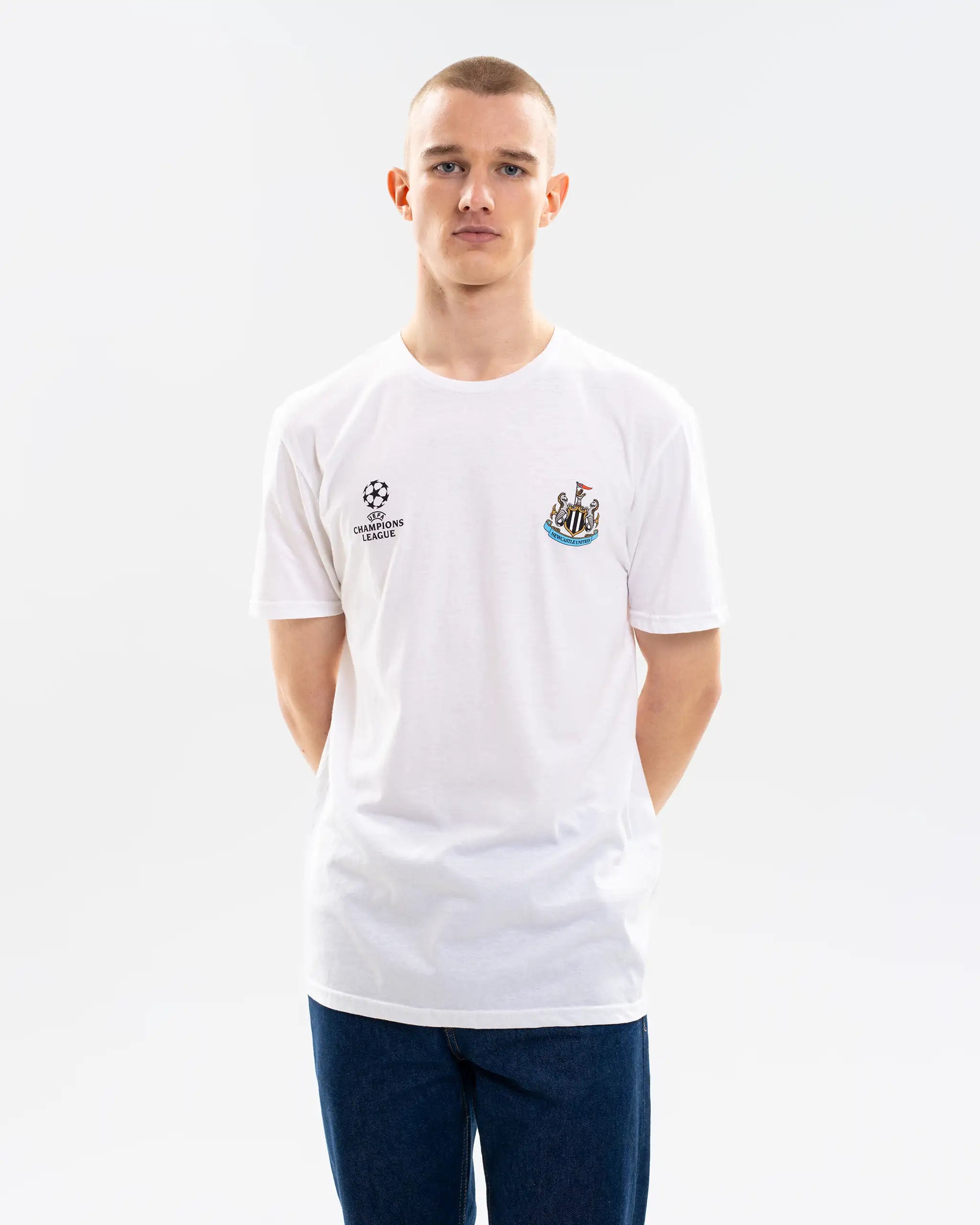Newcastle United Champions League 25/26 White T-Shirt
