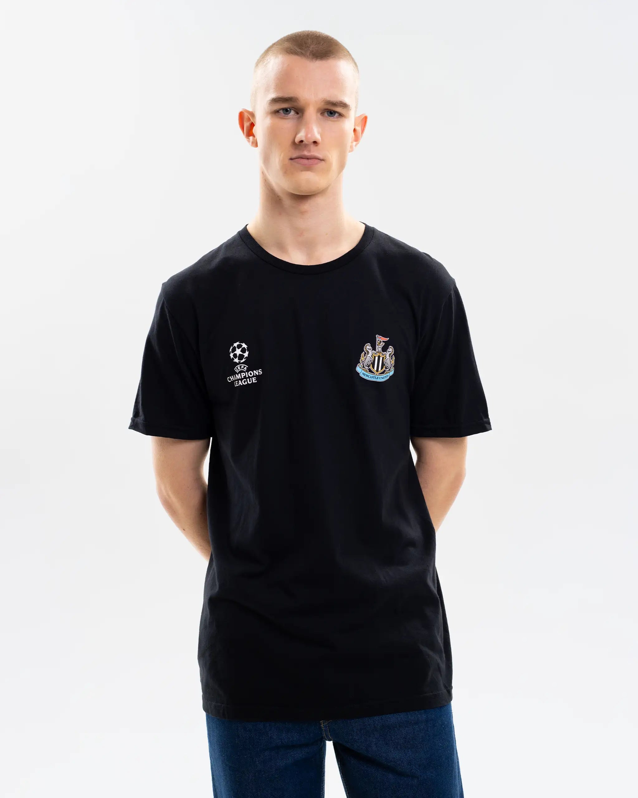 Newcastle United Champions League 25/26 Black T-Shirt