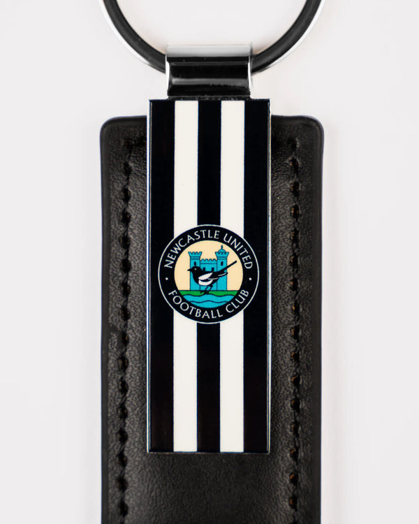 Newcastle United Retro Crest Leather Fob Keyring