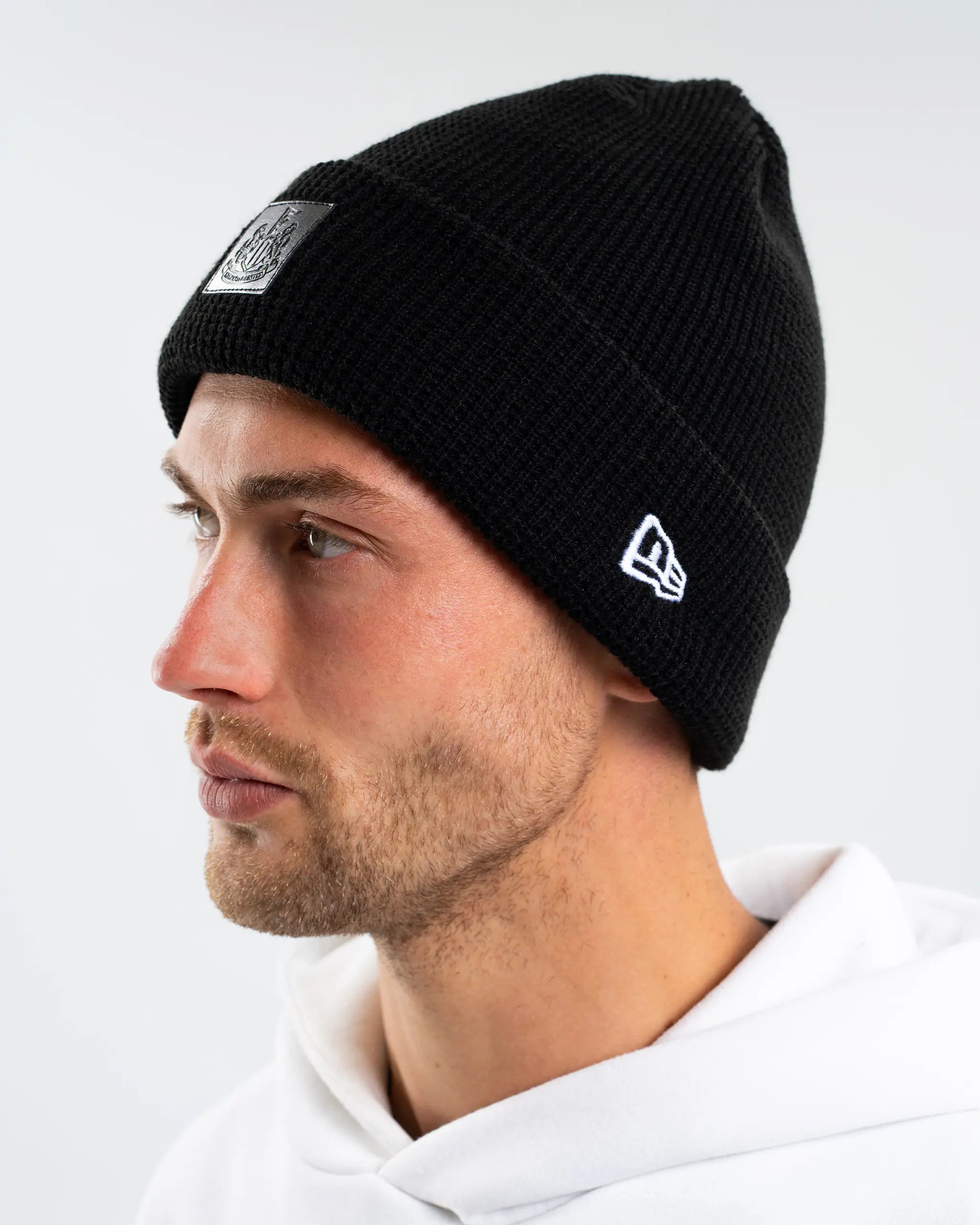 Newcastle United New Era Black Waffle Beanie