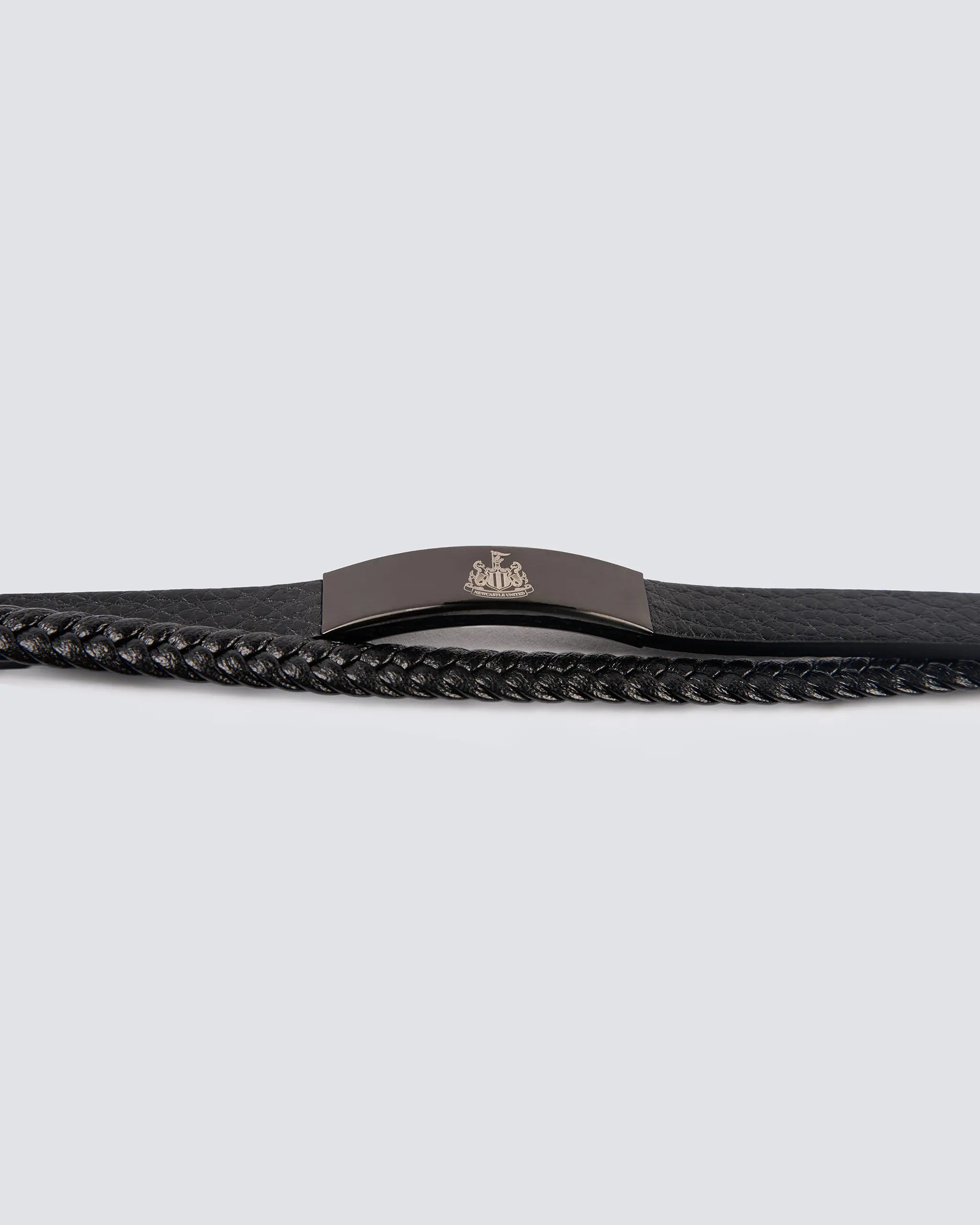 Newcastle United Black Leather Bracelet