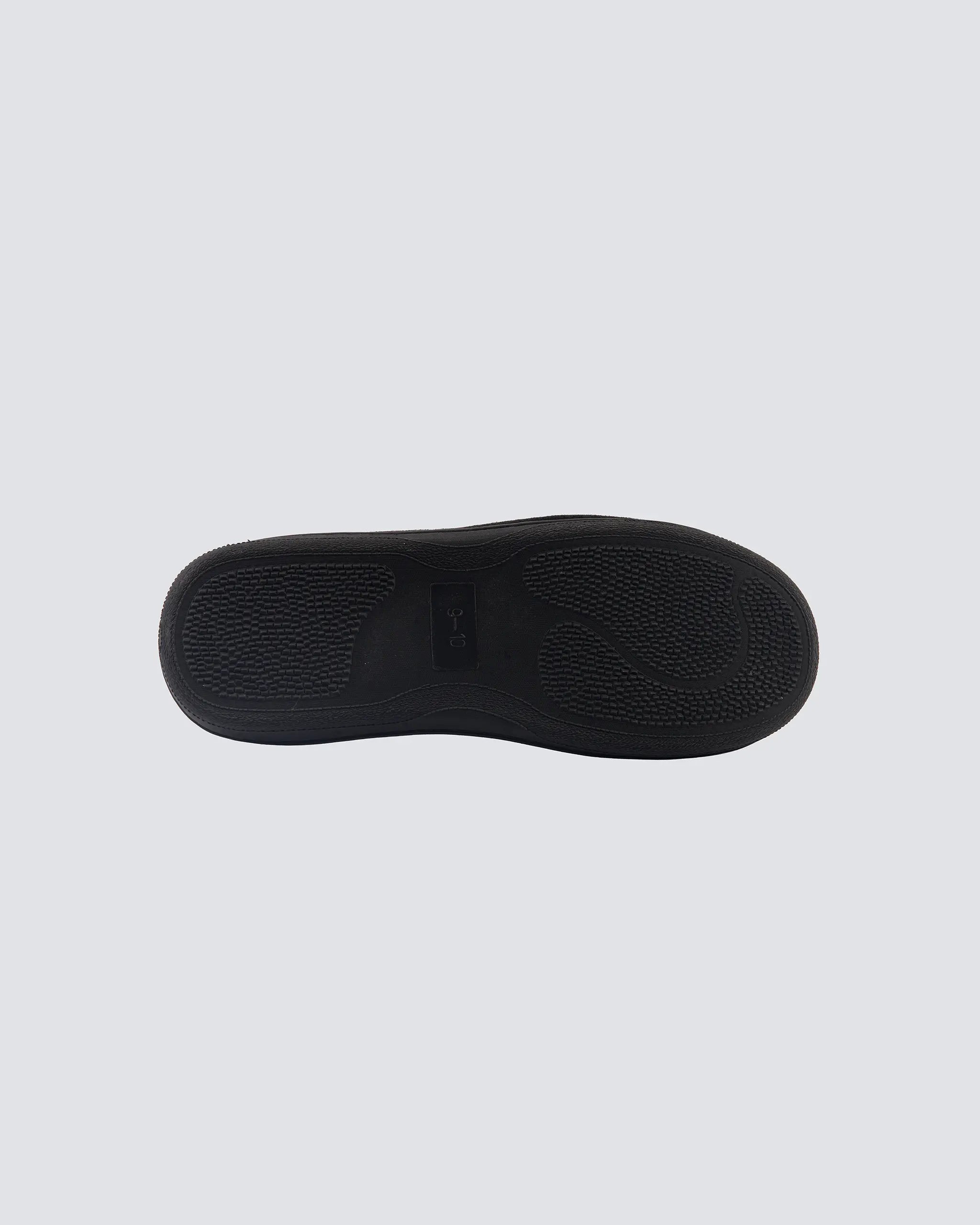 Newcastle United Adult's Black Fleece Lined Slippers