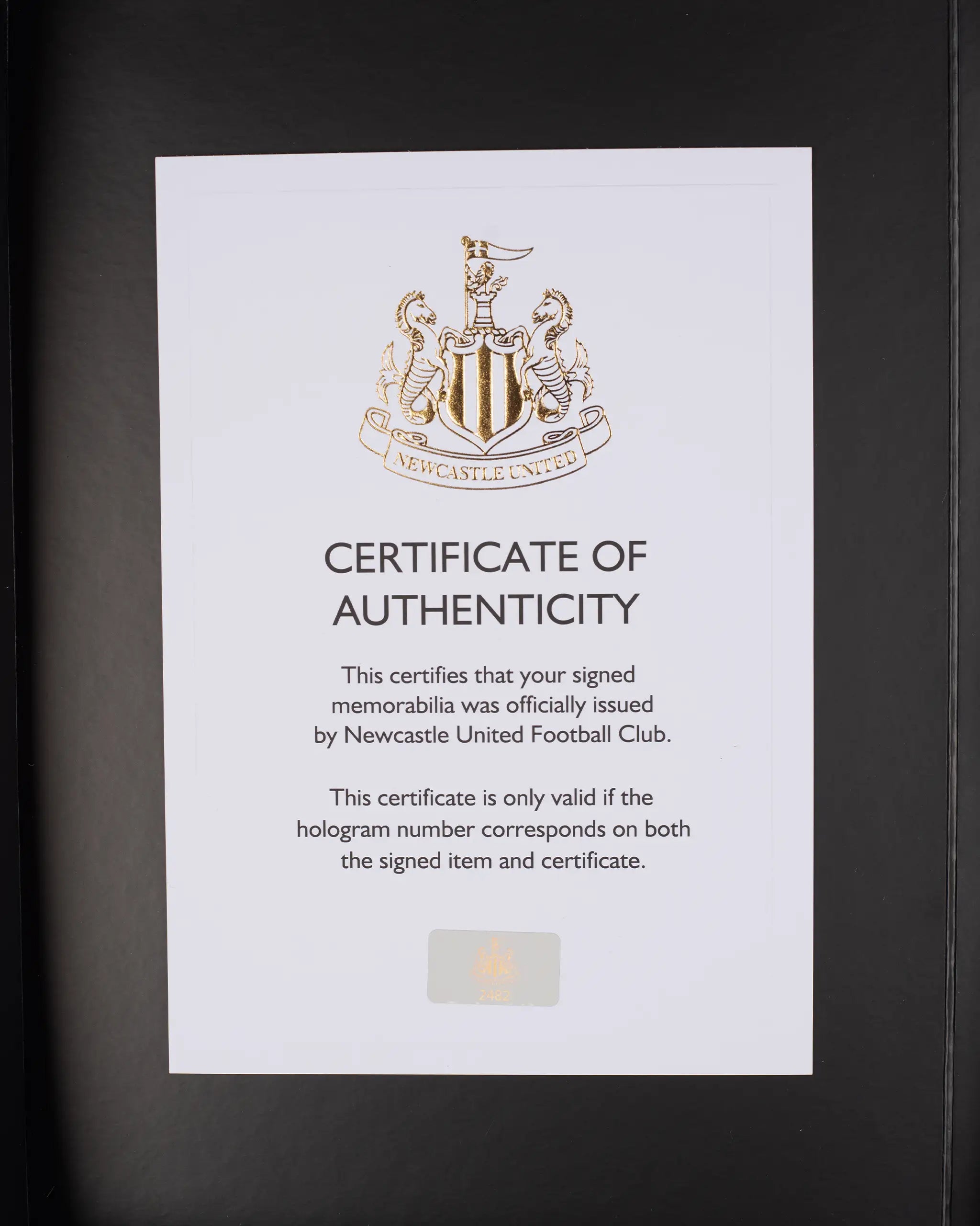 Newcastle United BRUNO G. 25/26 Boxed Signed Home Shirt