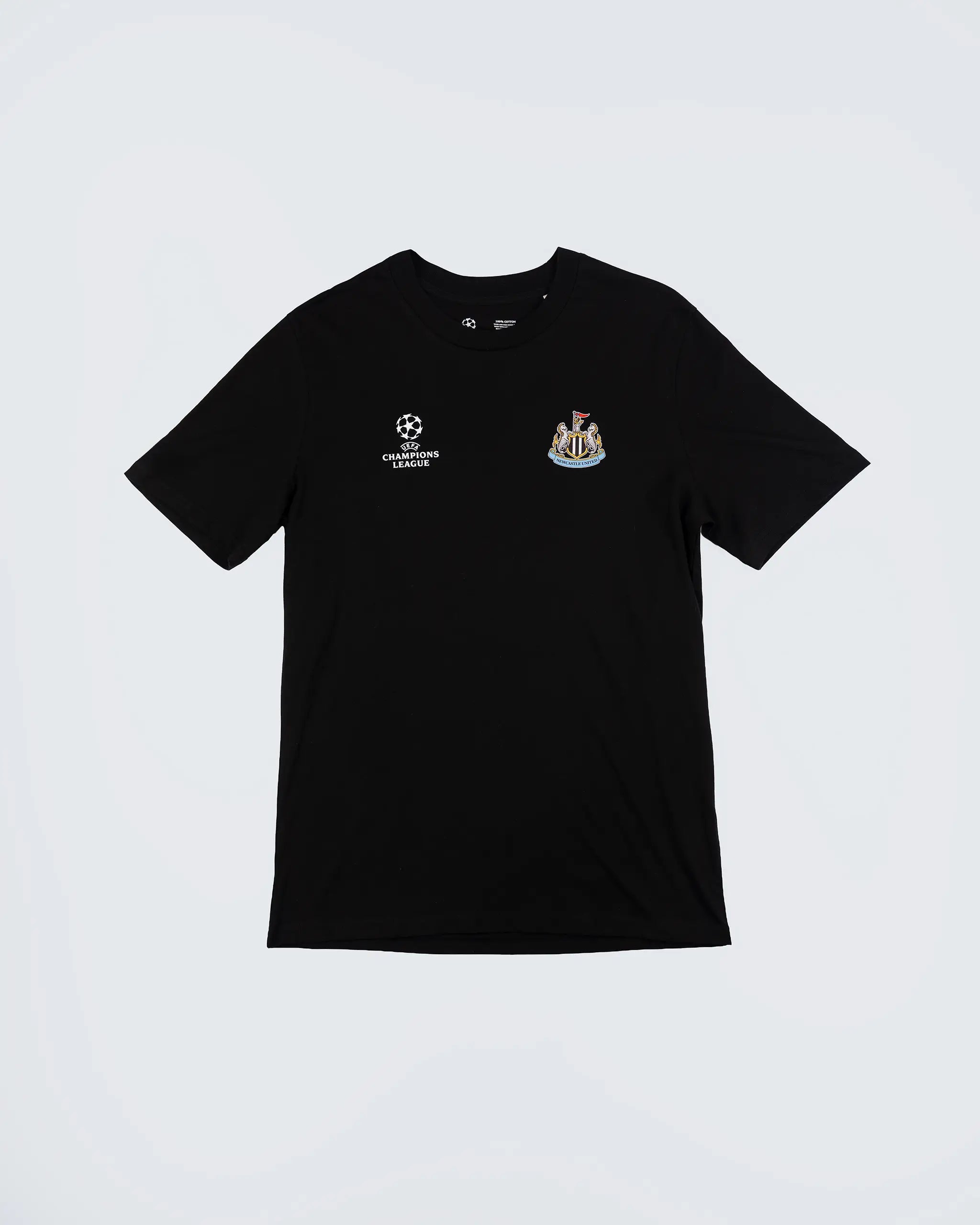 Newcastle United Champions League 25/26 Kids' Black T-Shirt
