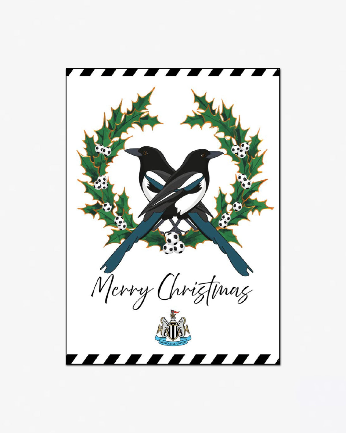 Newcastle United Magpies Christmas Card