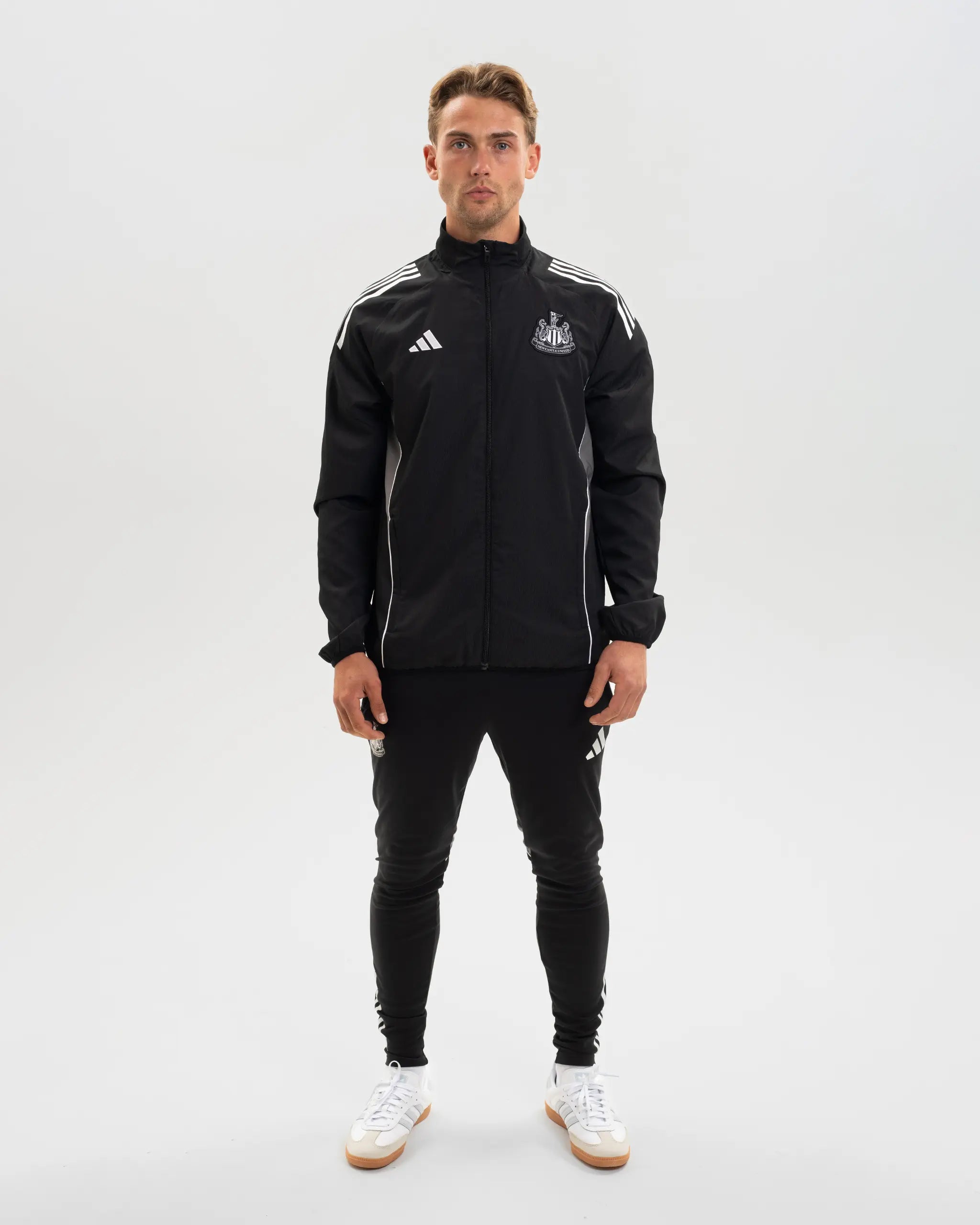 Newcastle United adidas 25/26 Coach's Black Edition Presentation Jacket