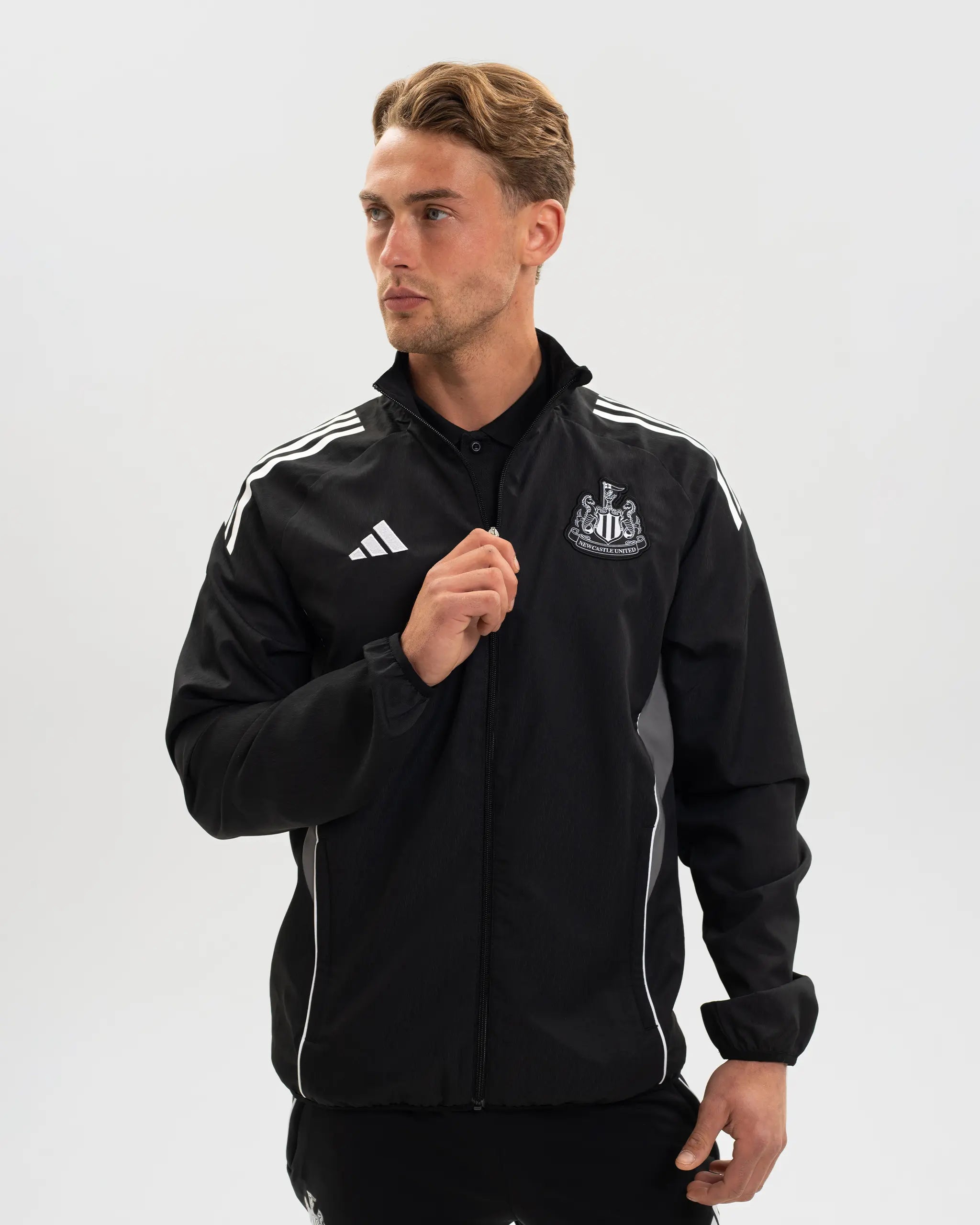 Newcastle United adidas 25/26 Coach's Black Edition Presentation Jacket