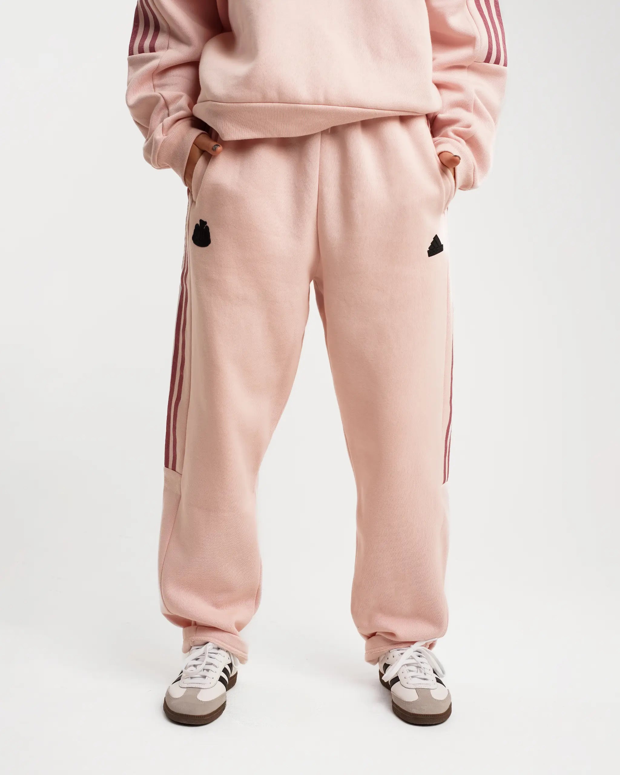 Newcastle United adidas Women s Tiro Cut 3 Stripes Pink Fleece Joggers