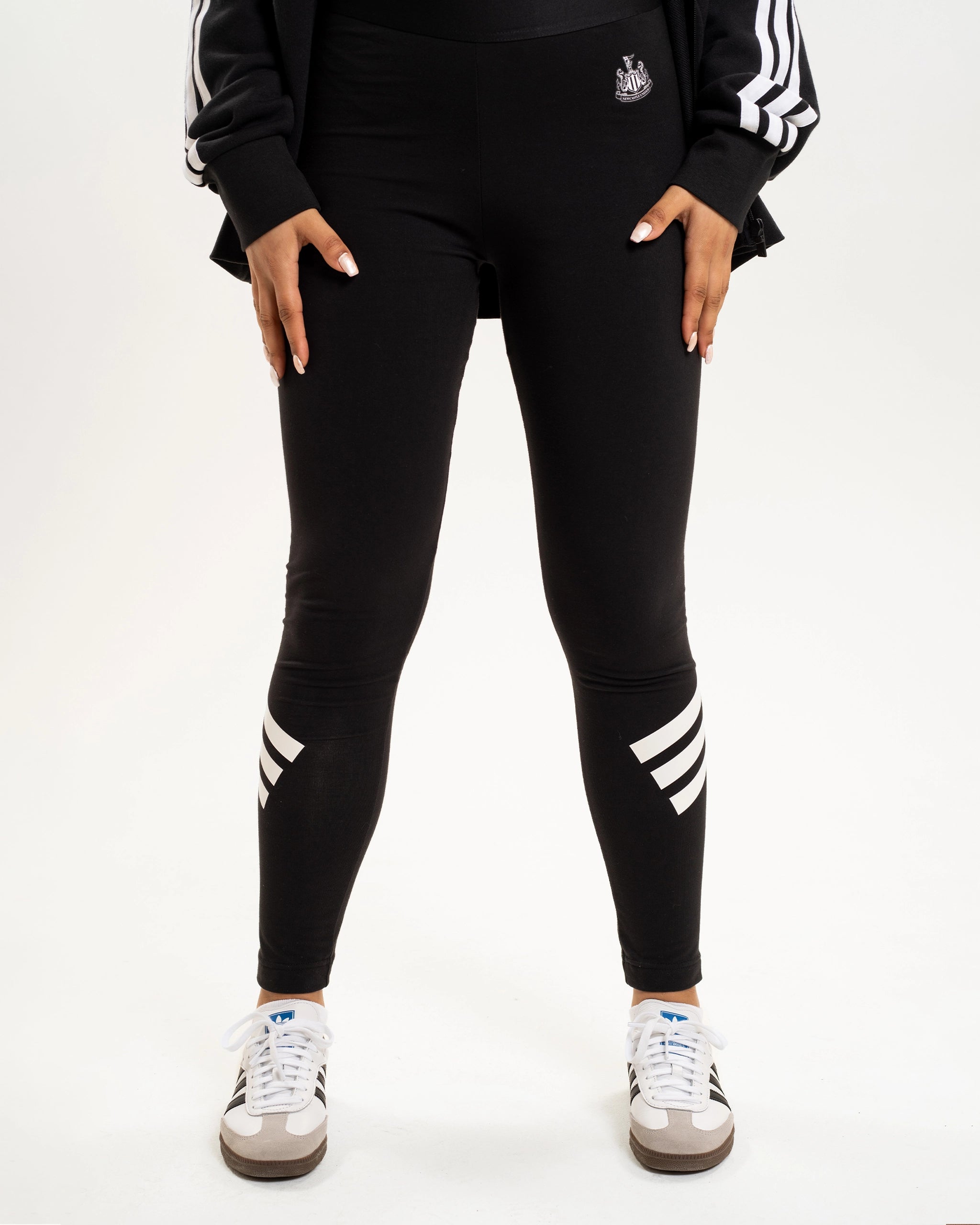 Newcastle United adidas Women's 3-Stripe Black Leggings