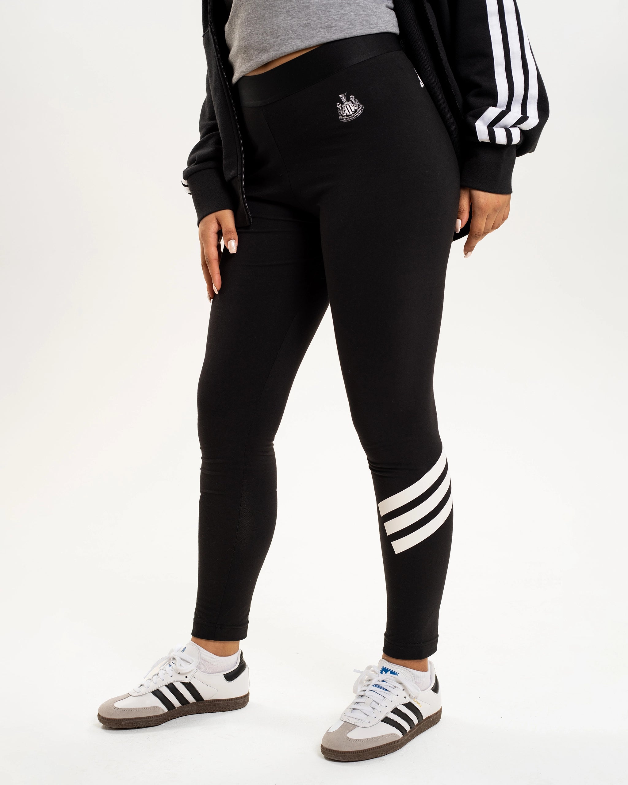 Newcastle United adidas Women's 3-Stripe Black Leggings