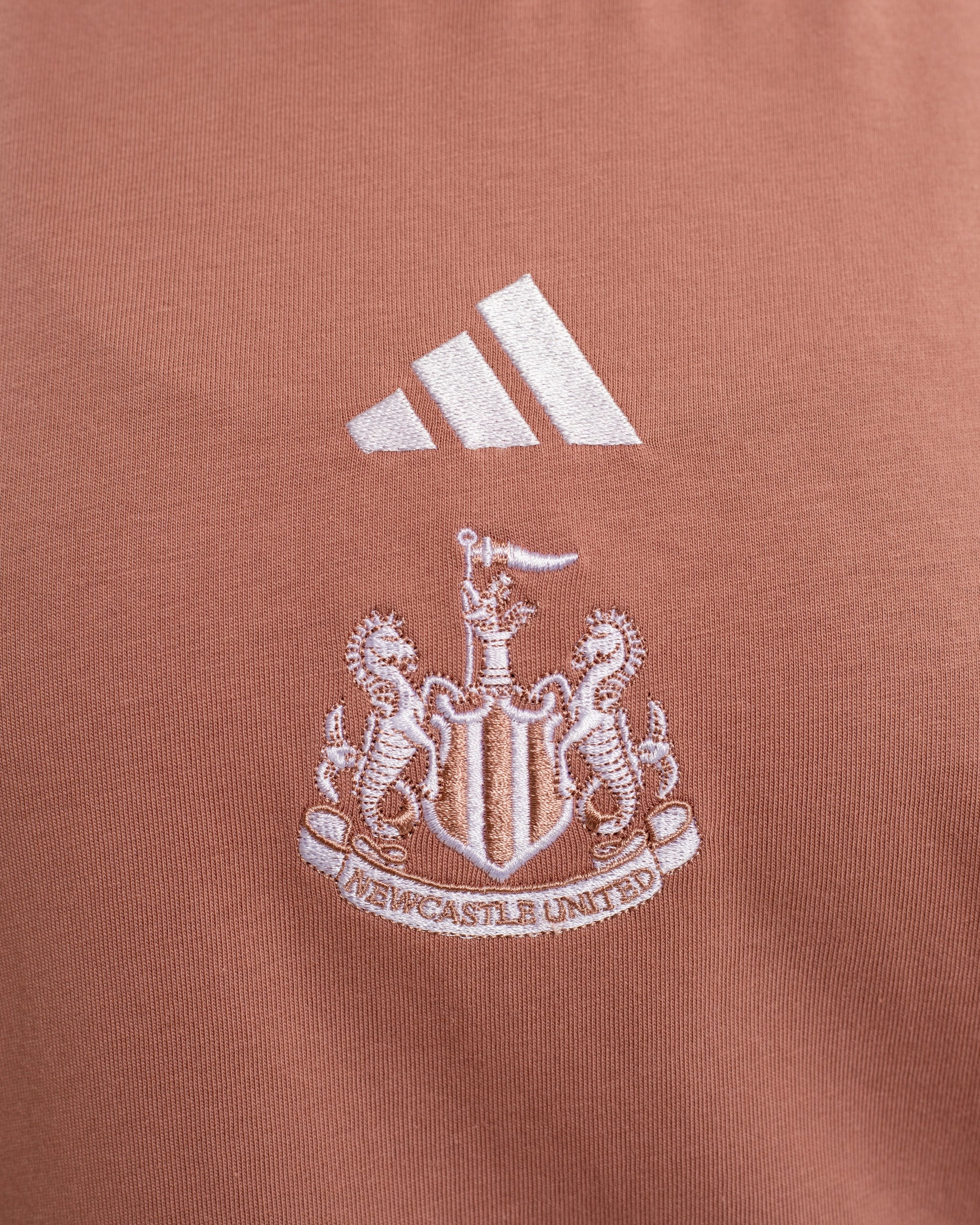 Newcastle United adidas Women's 3-Stripe Warm Clay T-Shirt