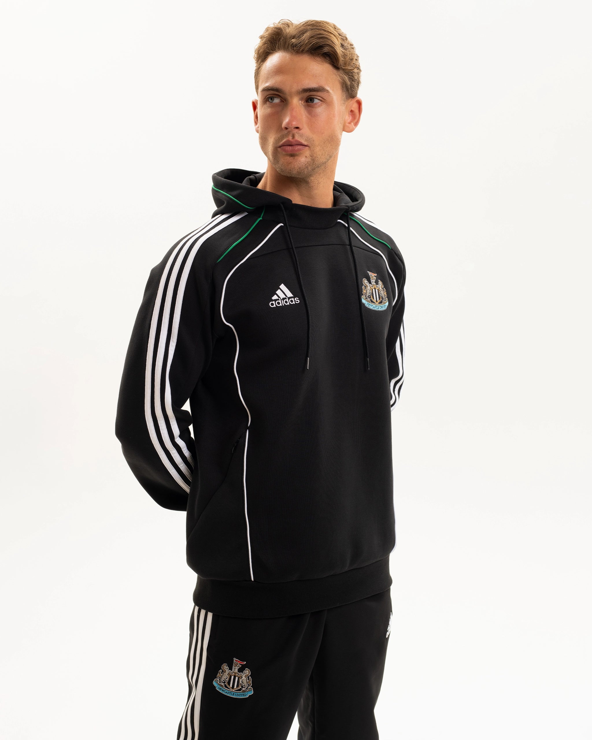 Newcastle United adidas Men's Urban Purist Black Doubleknit Hoodie