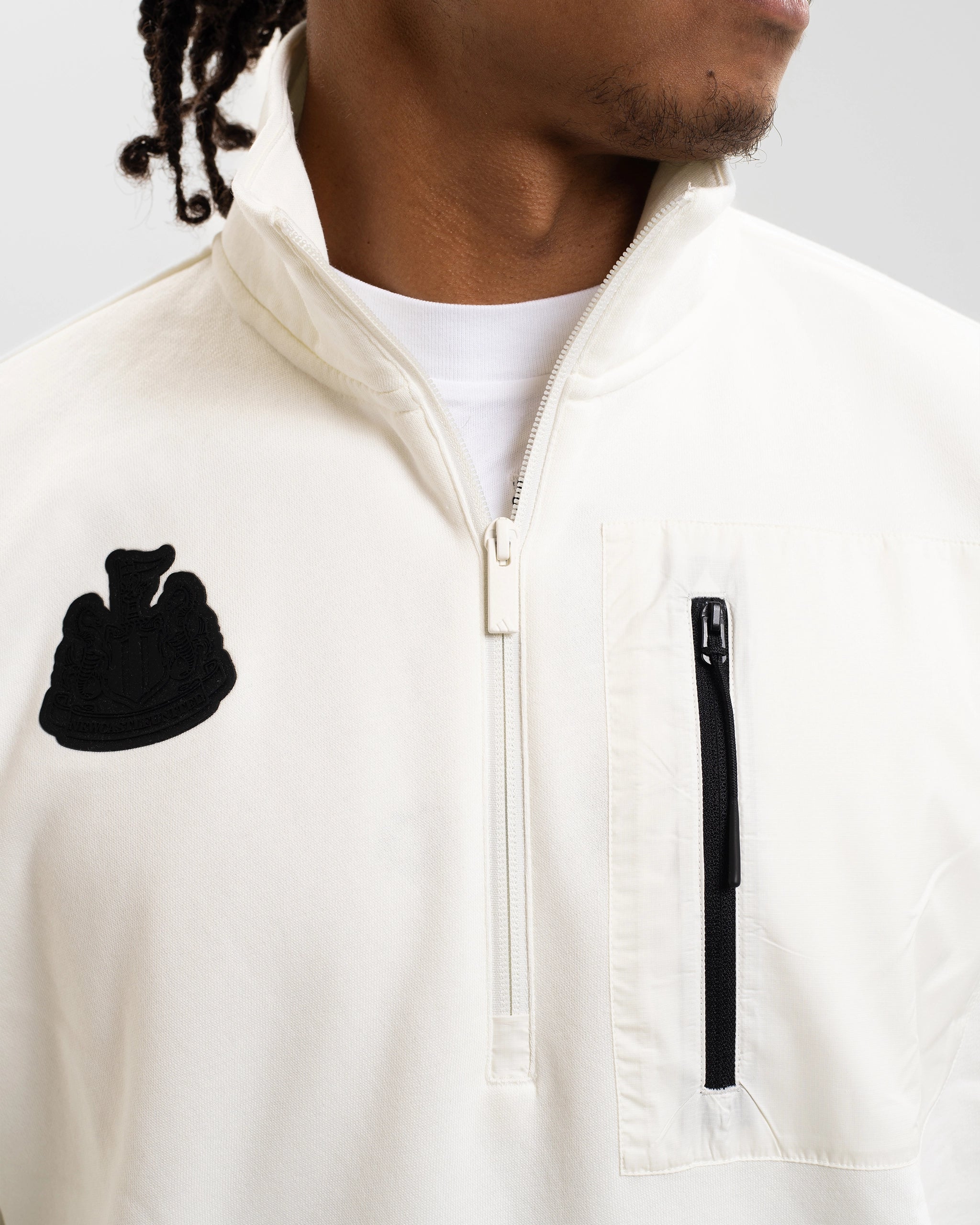 Newcastle United adidas Men's Off White Sweatshirt