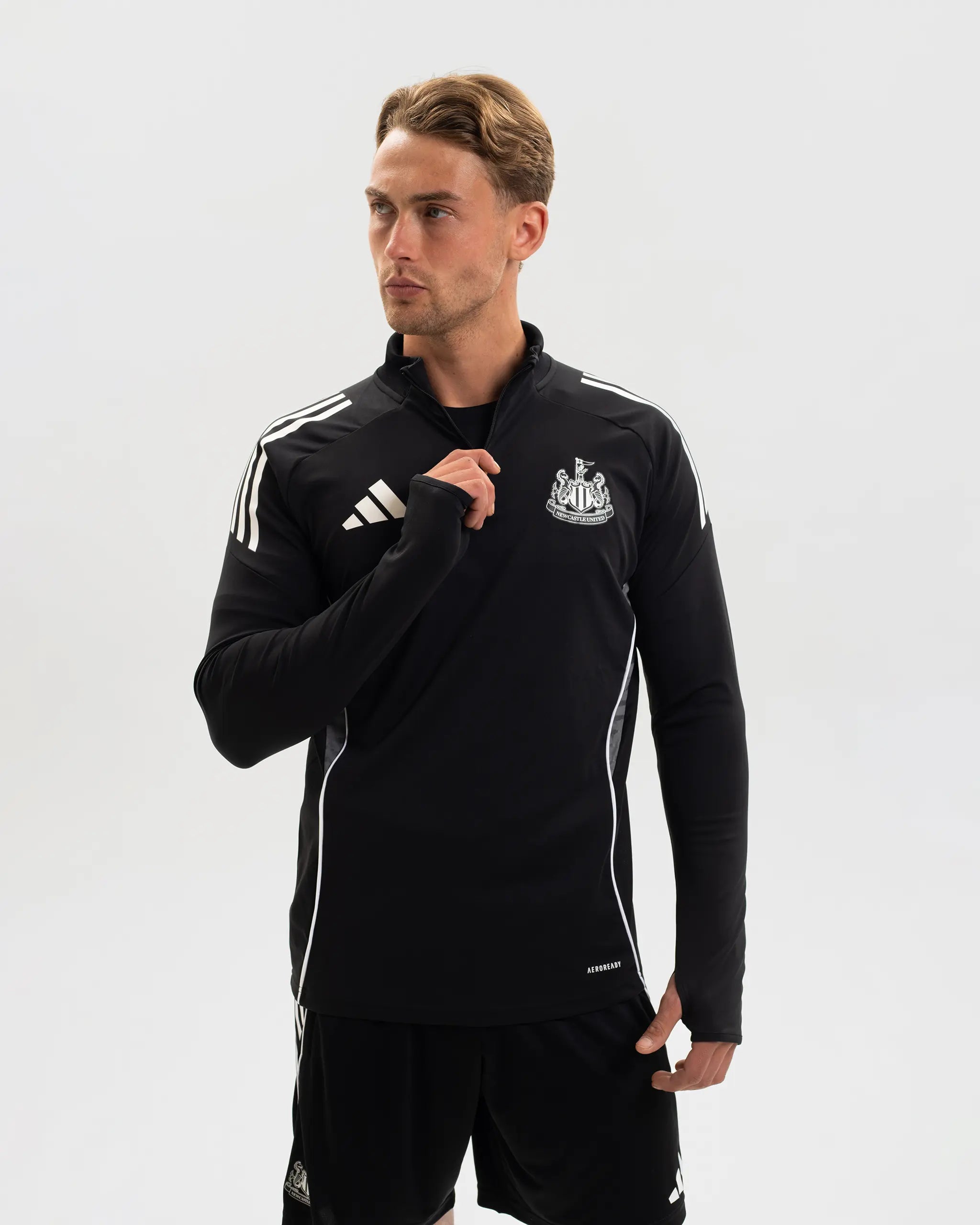 Newcastle United adidas 25/26 Coach's Black Edition 1/4 Zip Training Top