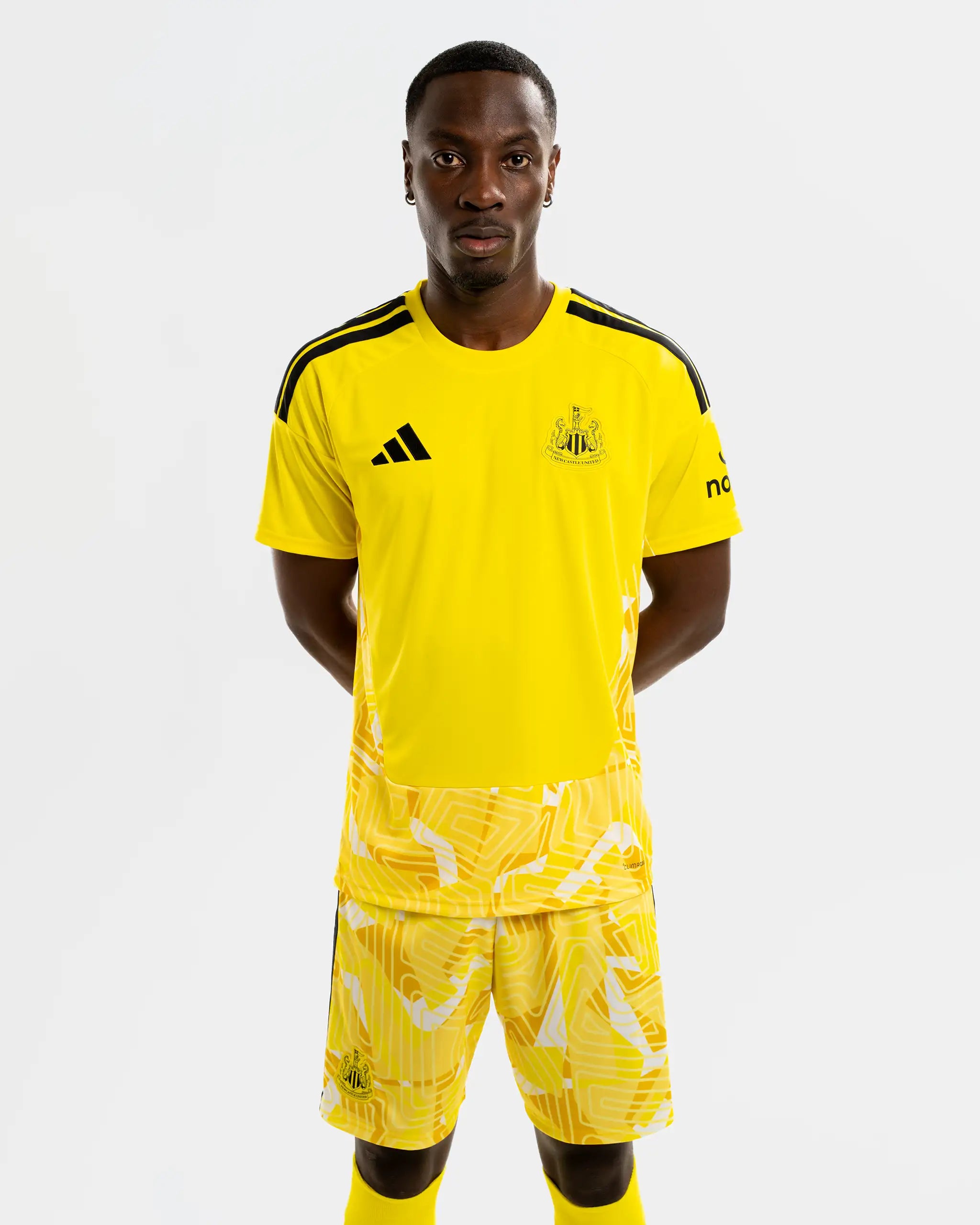 Newcastle United adidas 26/27 Yellow Goalkeeper Shorts