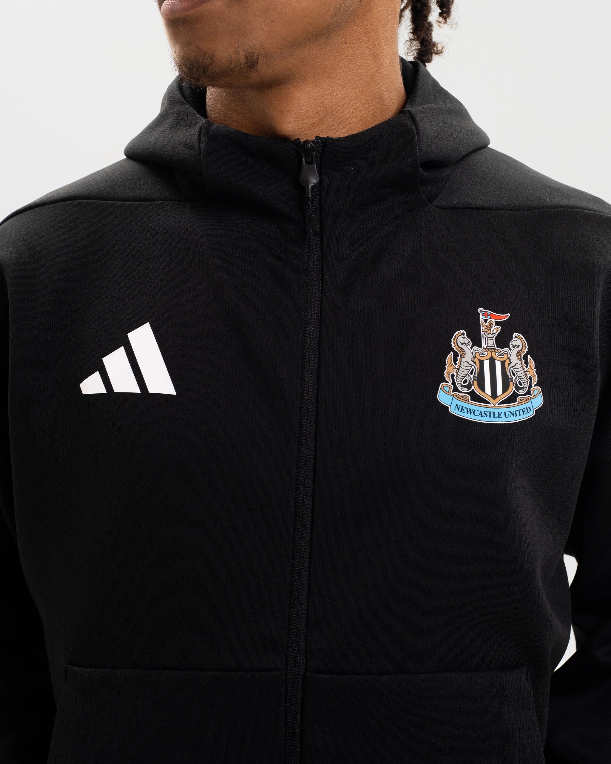 Newcastle United adidas 25/26 Black Anthem Jacket