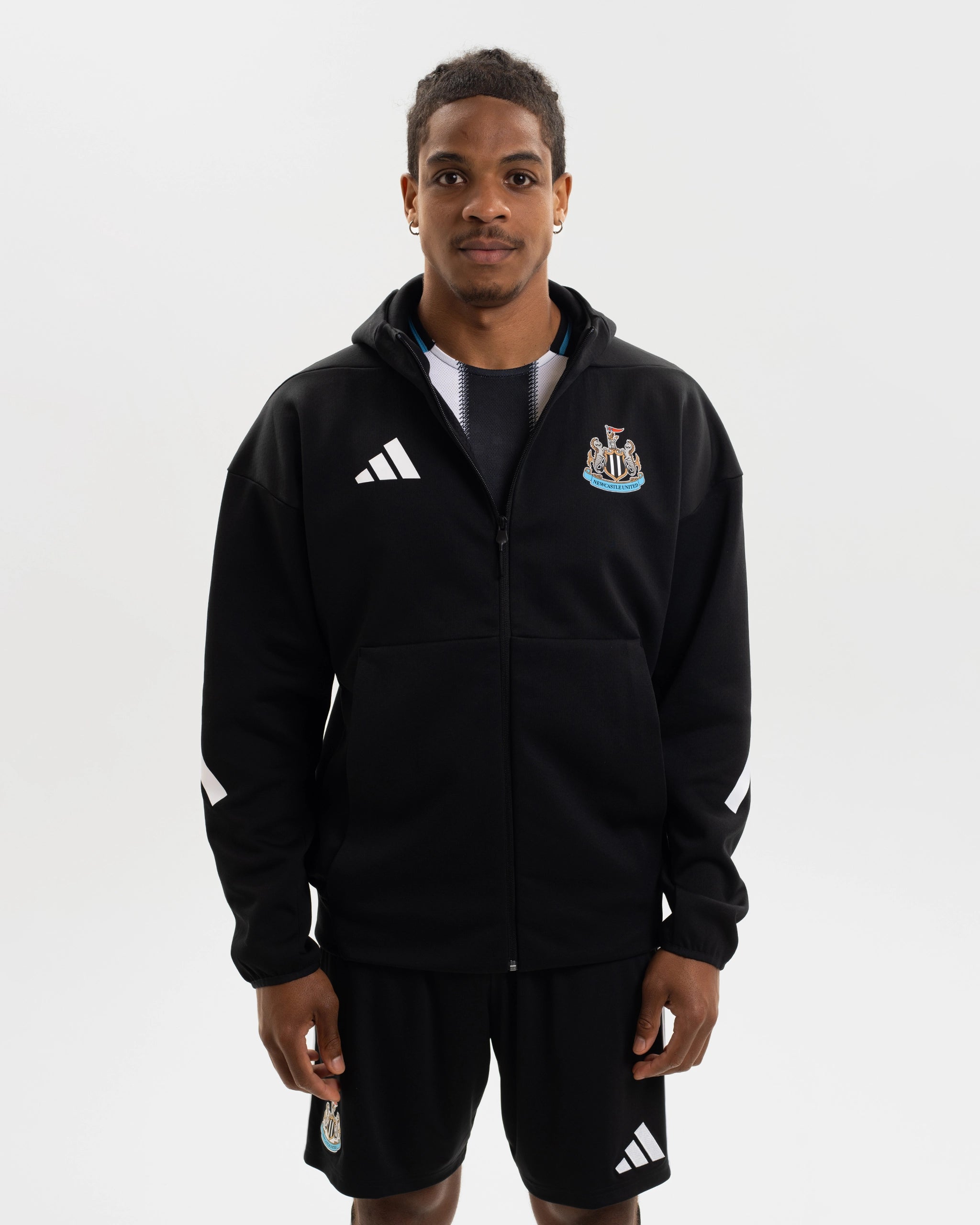 Newcastle United adidas 25/26 Black Anthem Jacket