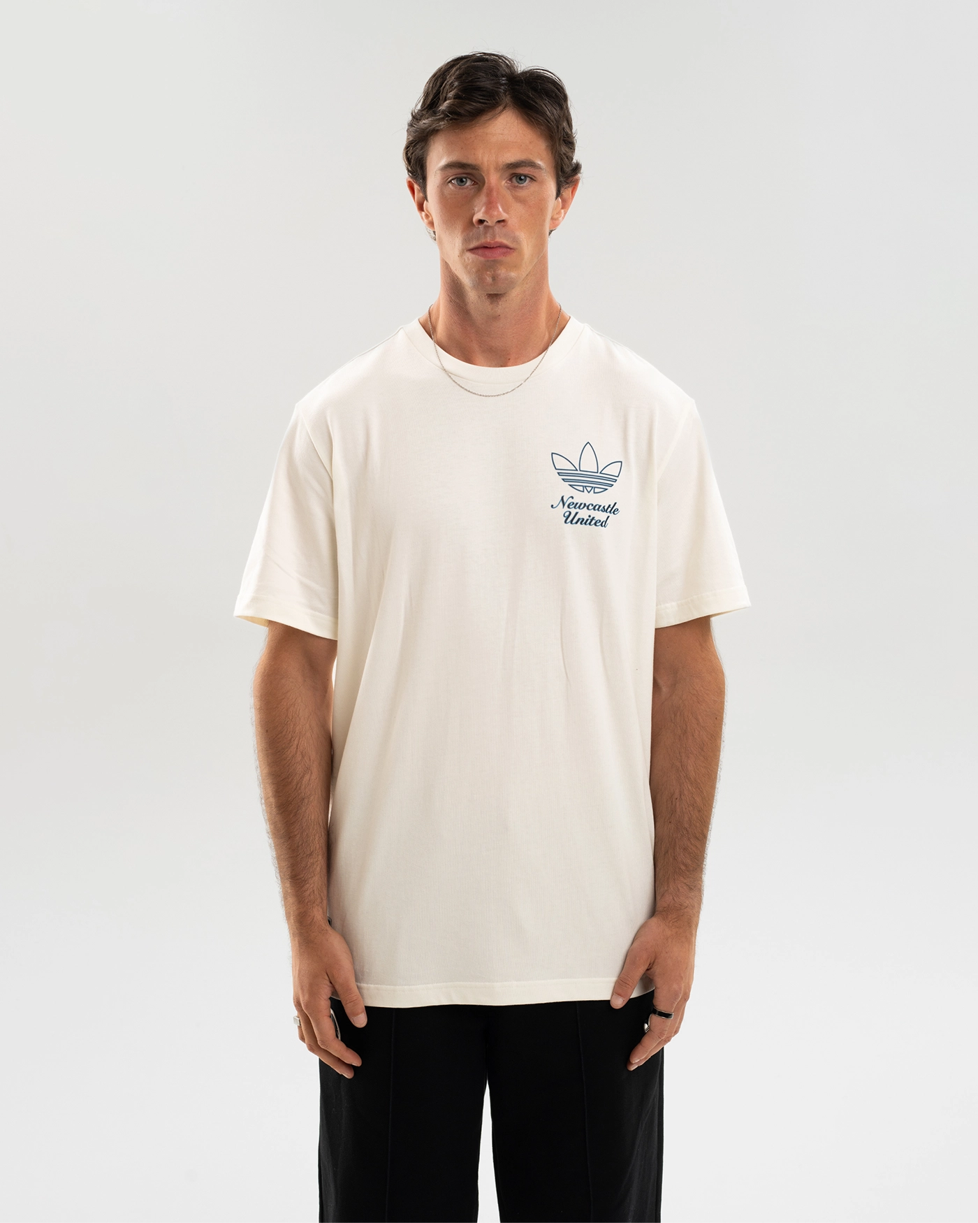 Newcastle United adidas 25/26 Terrace Icons Off White Tee