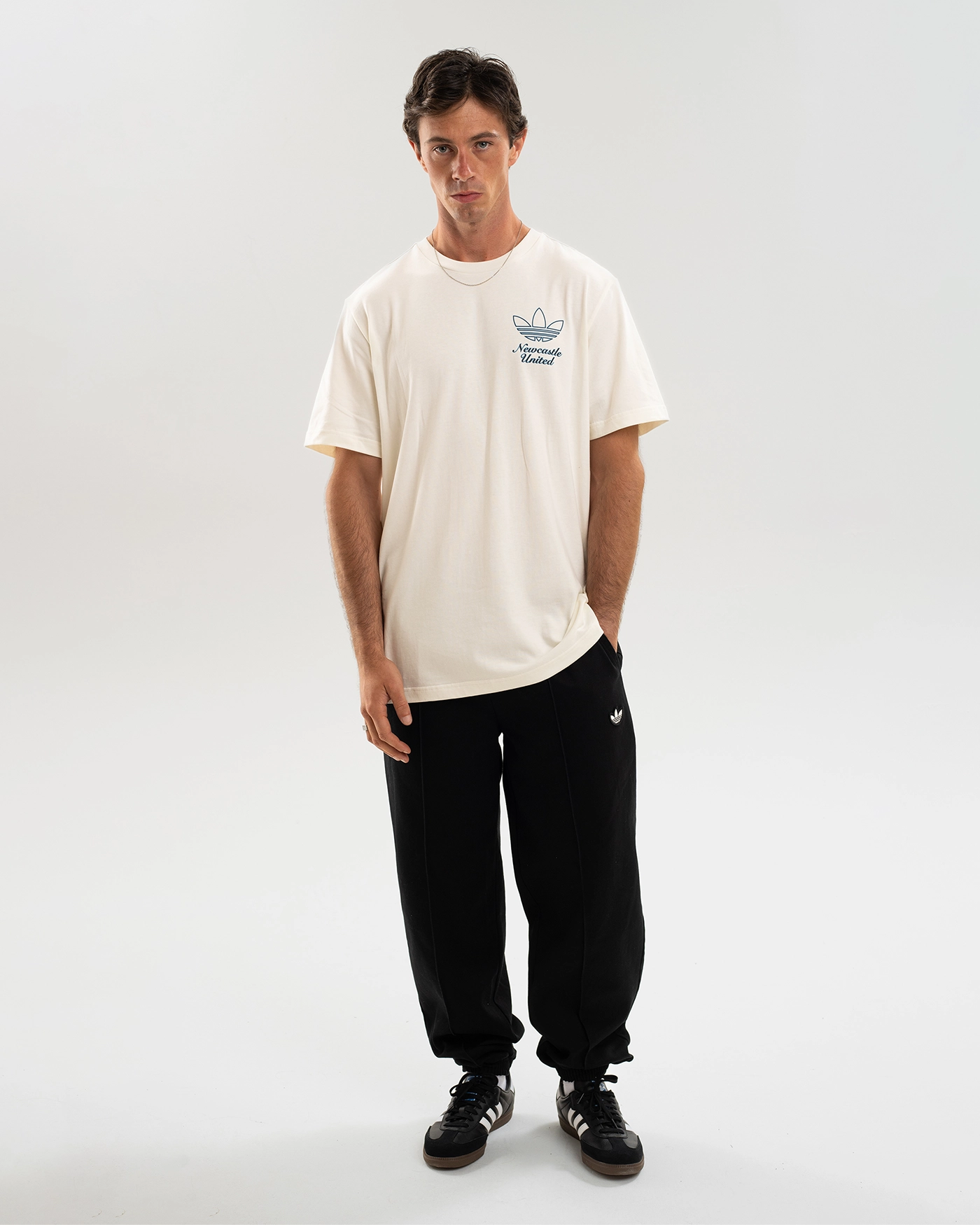 Newcastle United adidas 25/26 Terrace Icons Off White Tee