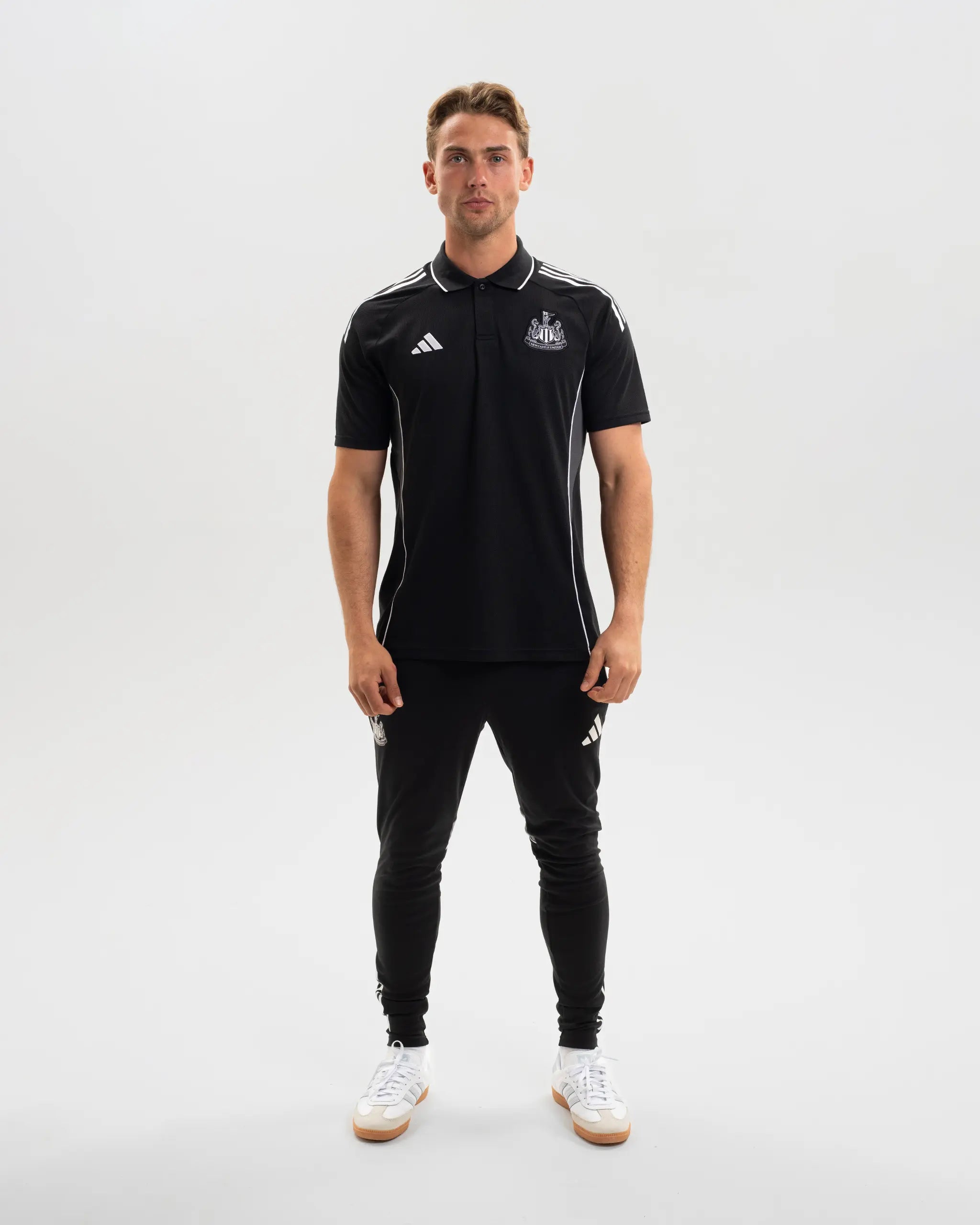Newcastle United adidas 25/26 Coach's Black Edition Polo Shirt