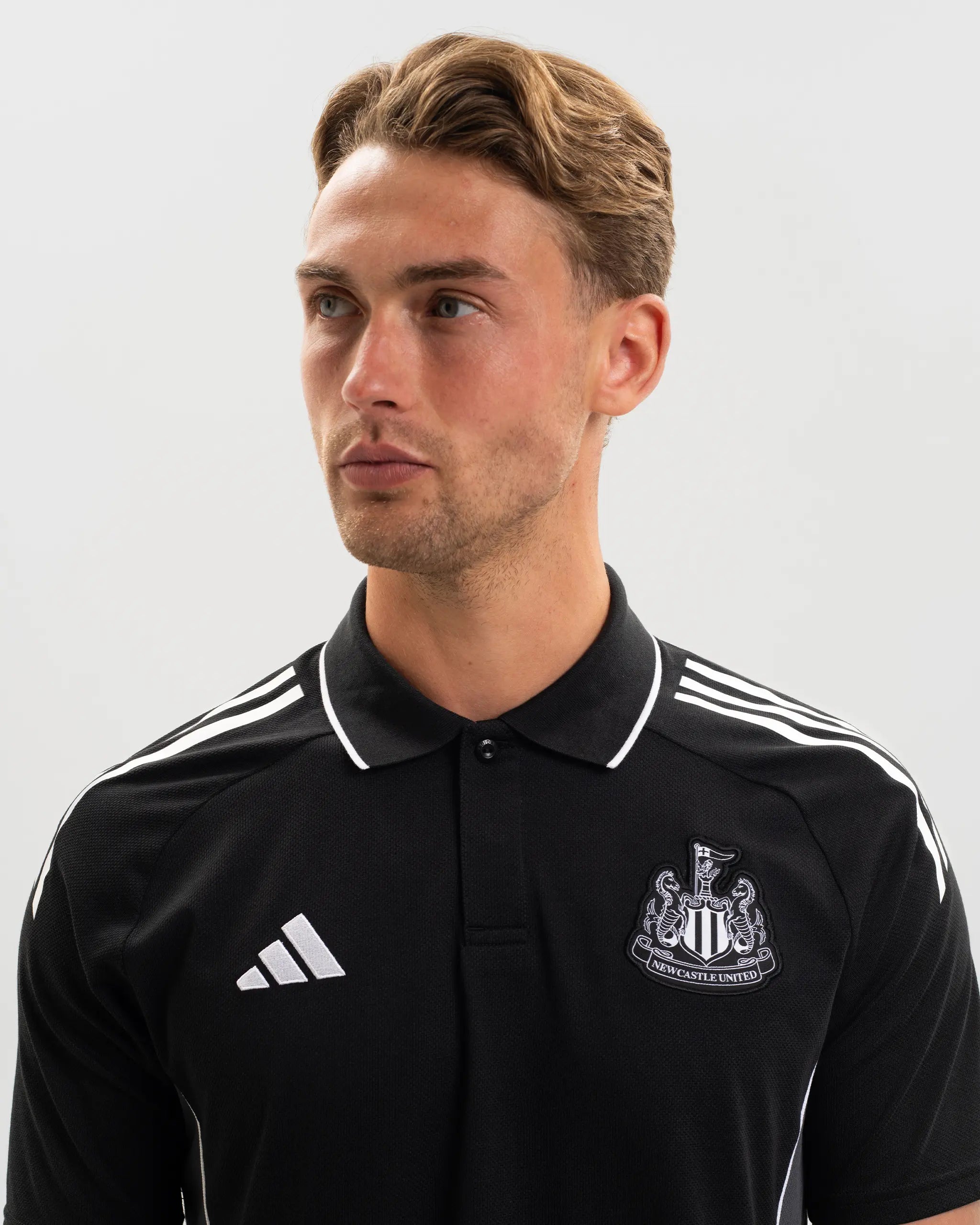 Newcastle United adidas 25/26 Coach's Black Edition Polo Shirt