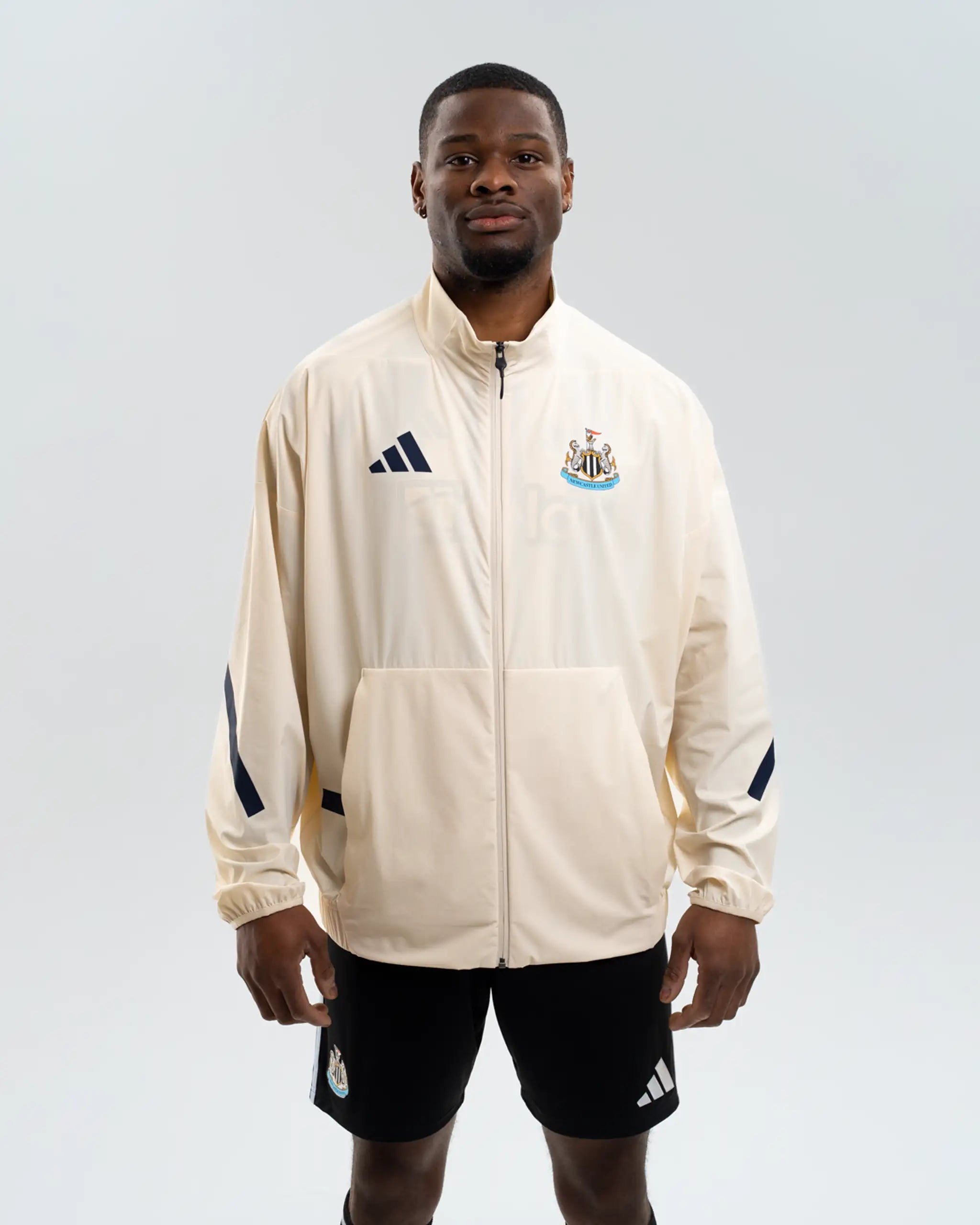 Newcastle United adidas 25/26 Off White Anthem Jacket