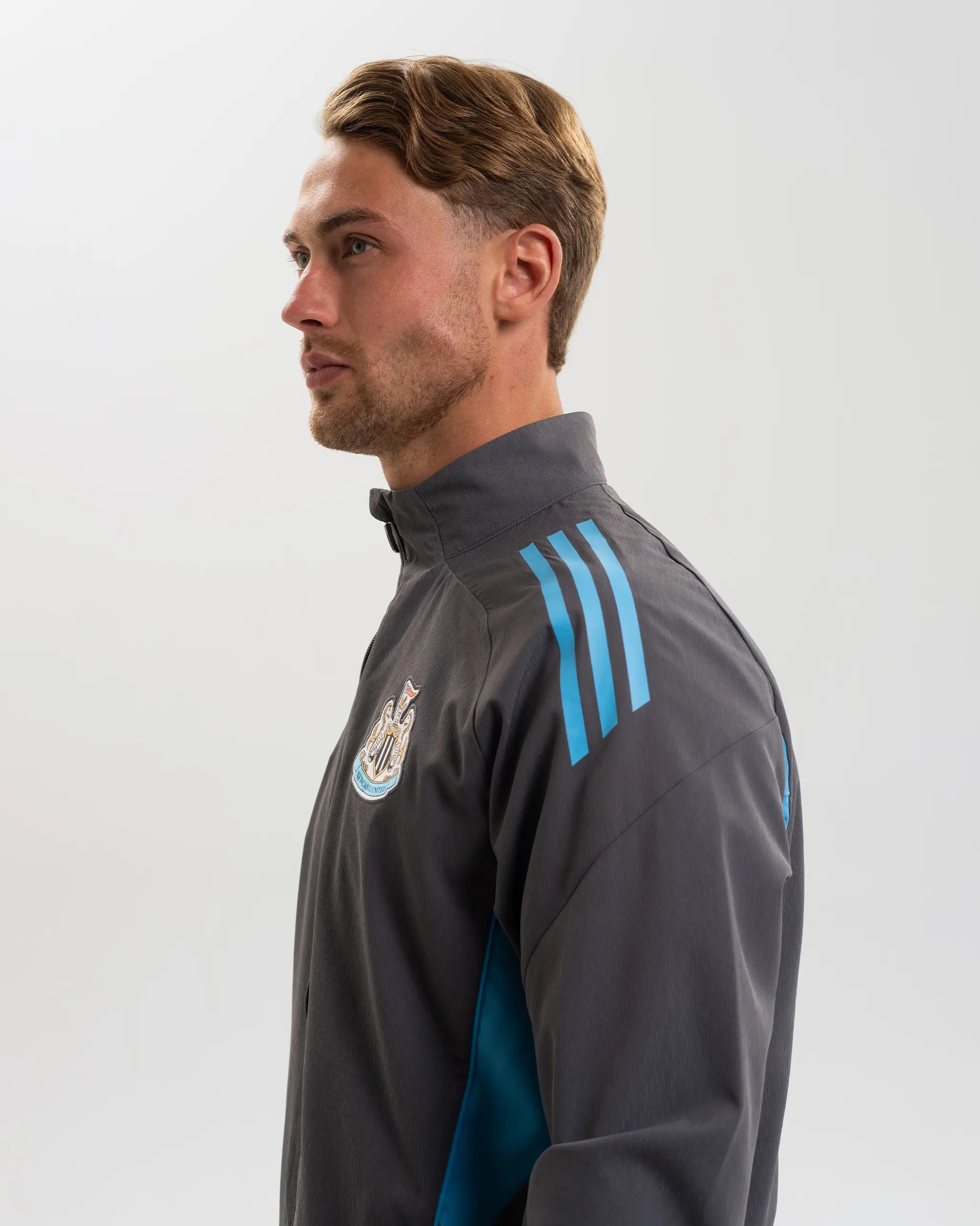 Newcastle United adidas 25/26 Players Range Grey Presentation Jacket