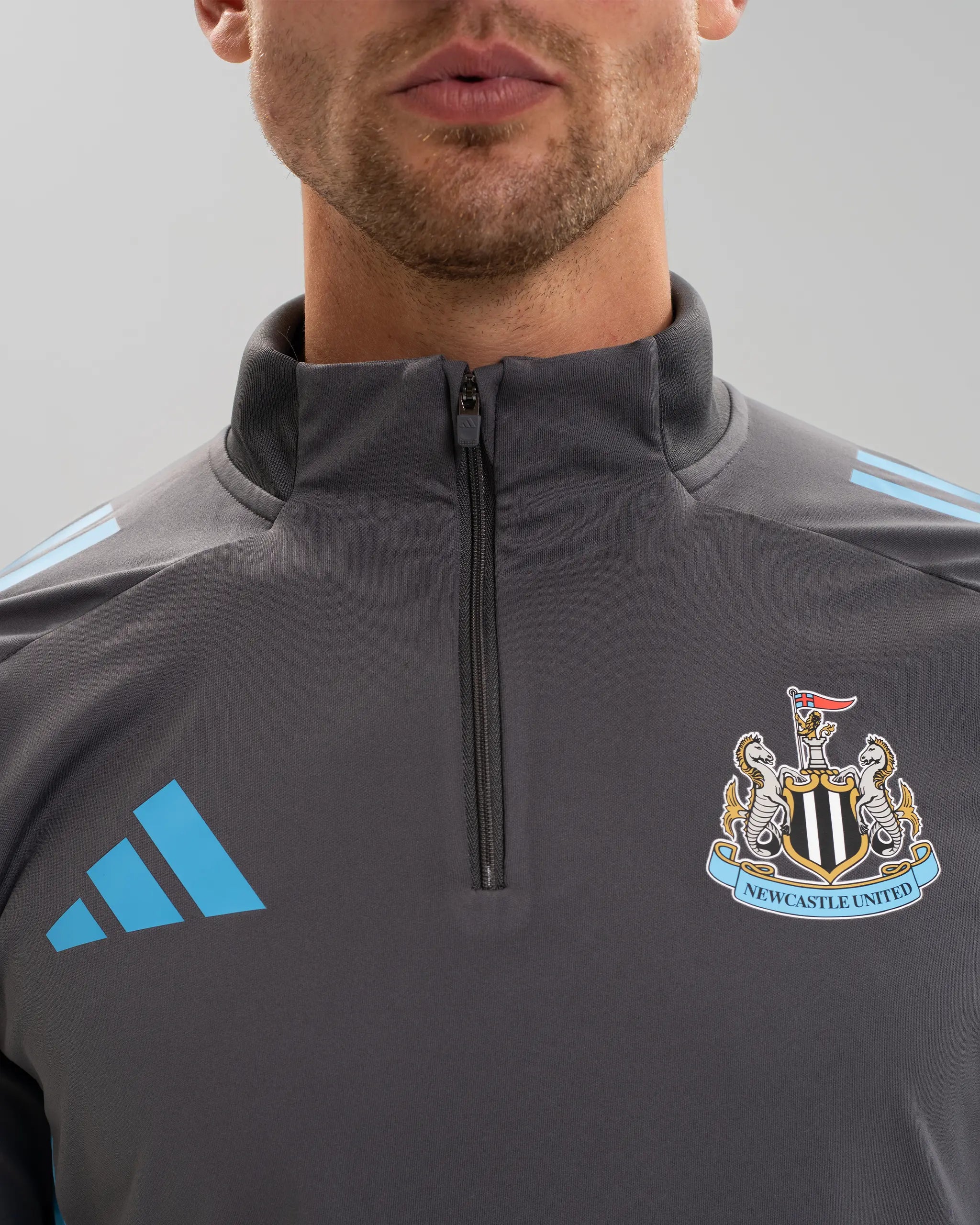 Newcastle United adidas 25/26 Players Range Grey 1/4 Zip Training Top
