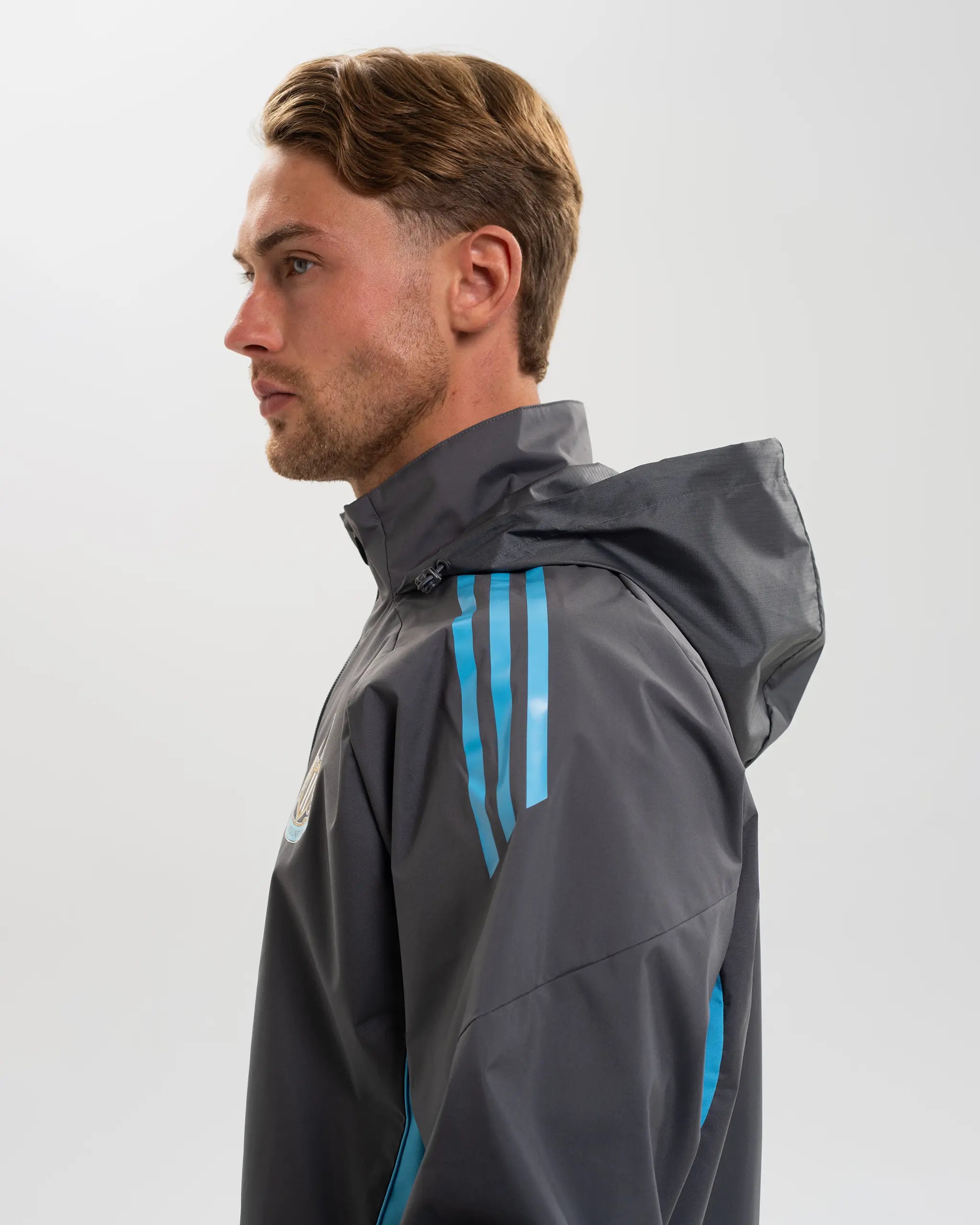Newcastle United adidas 25/26 Players Range Grey All Weather Jacket