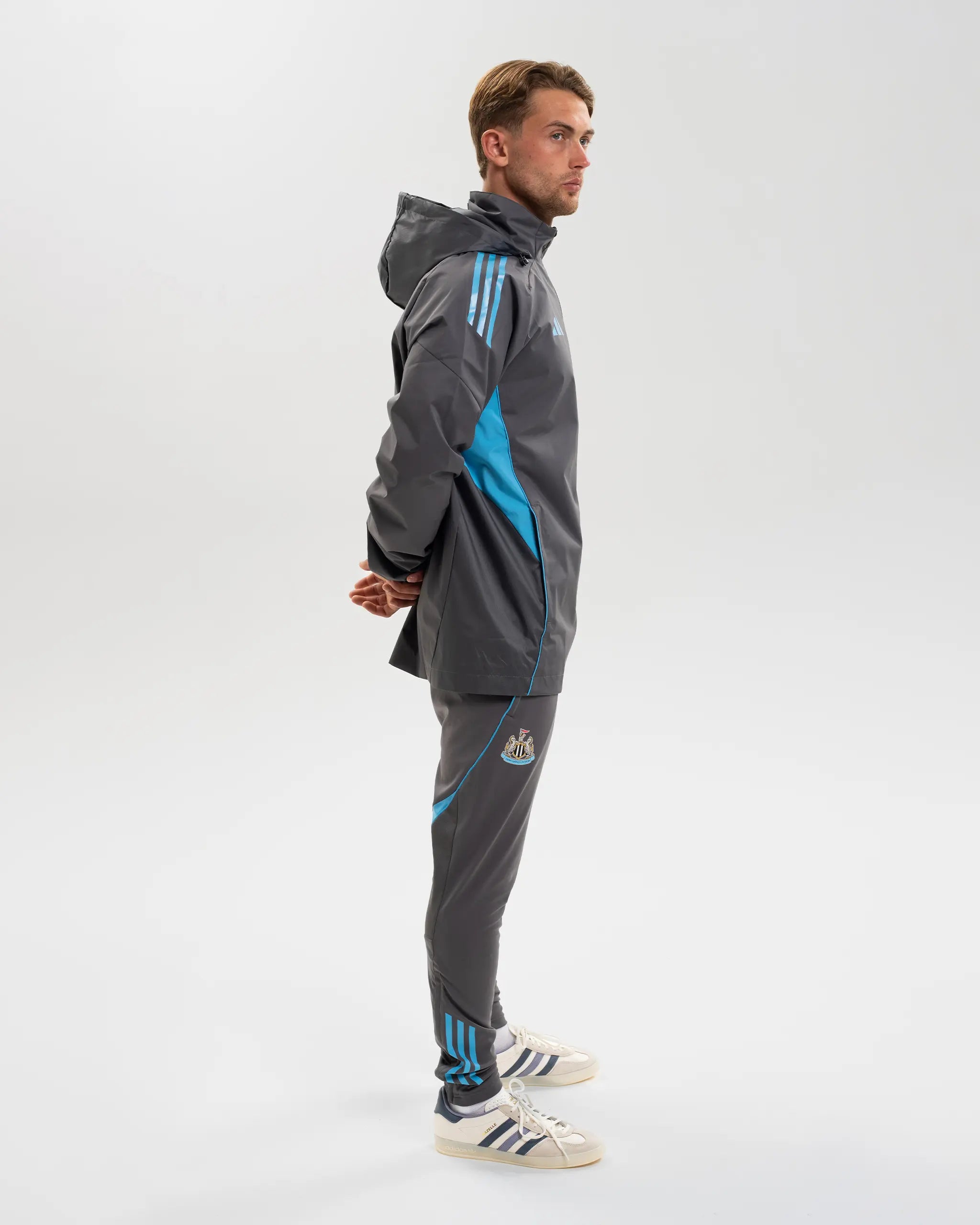 Newcastle United adidas 25/26 Players Range Grey All Weather Jacket