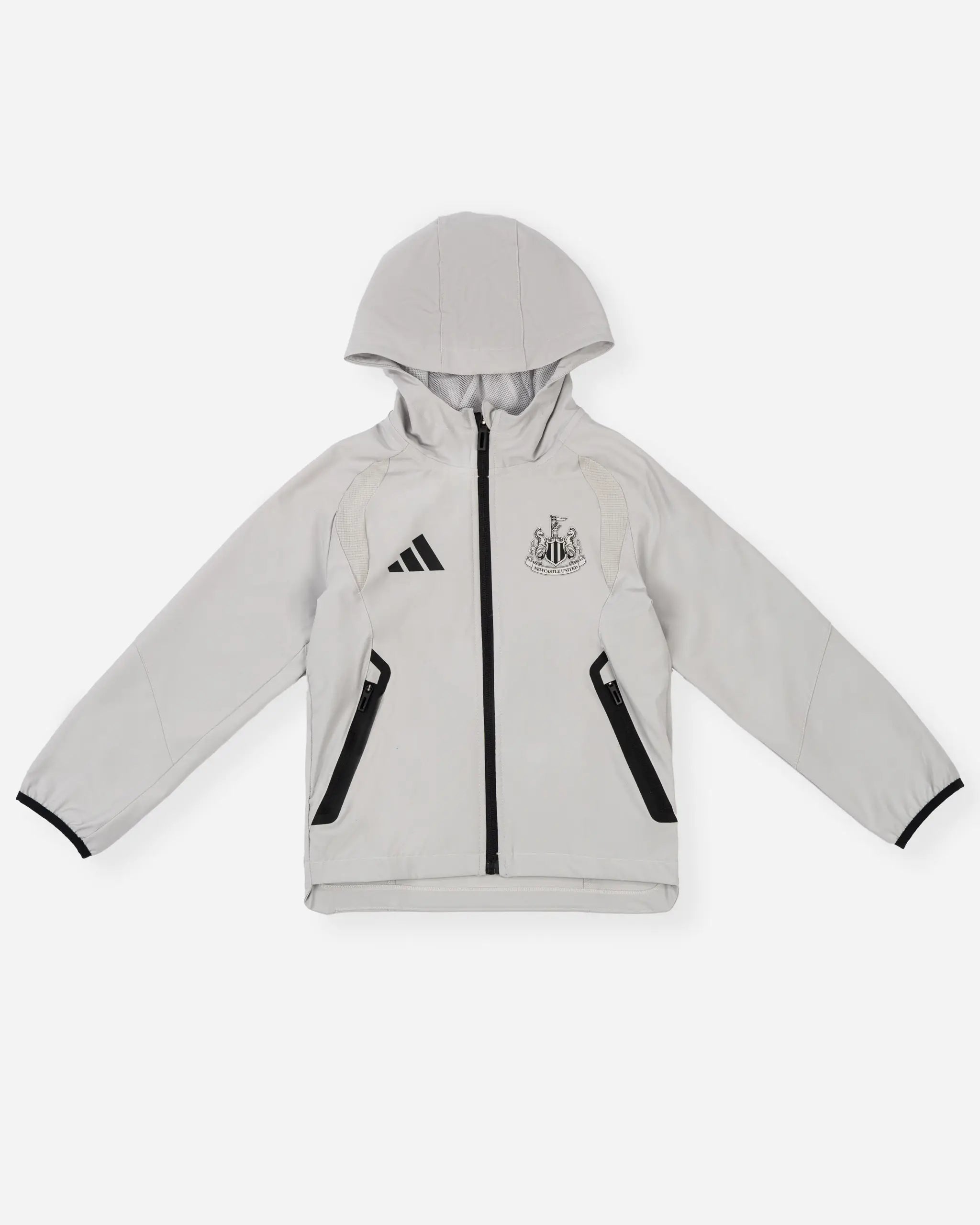 Newcastle United Kids' Alternative Tiro Travel Grey Windbreaker