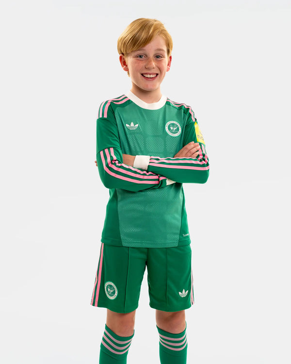 Newcastle United adidas Kids' 26/27 Green Goalkeeper Shorts