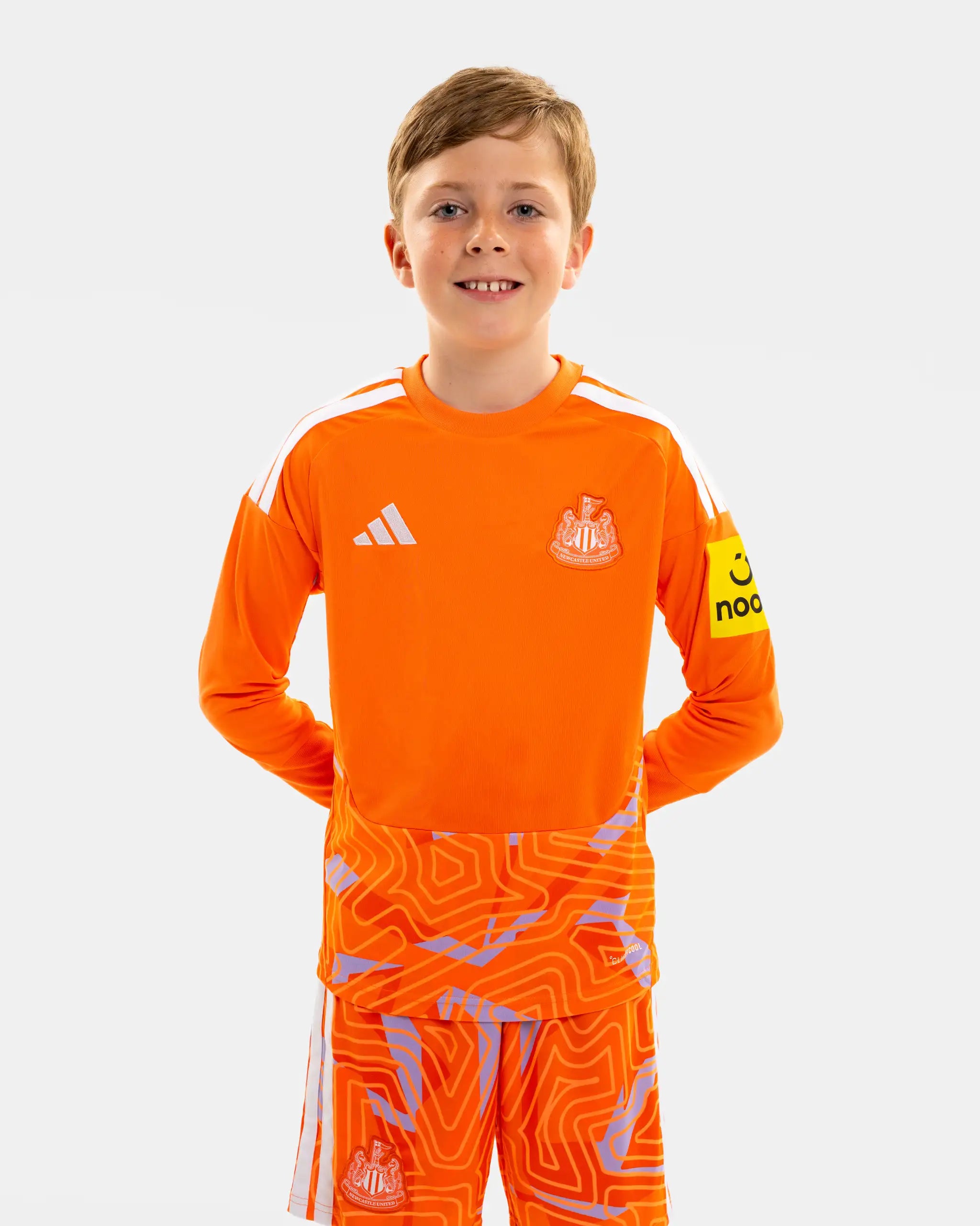 Newcastle United adidas Kids' 26/27 Orange Long Sleeve Goalkeeper Shirt