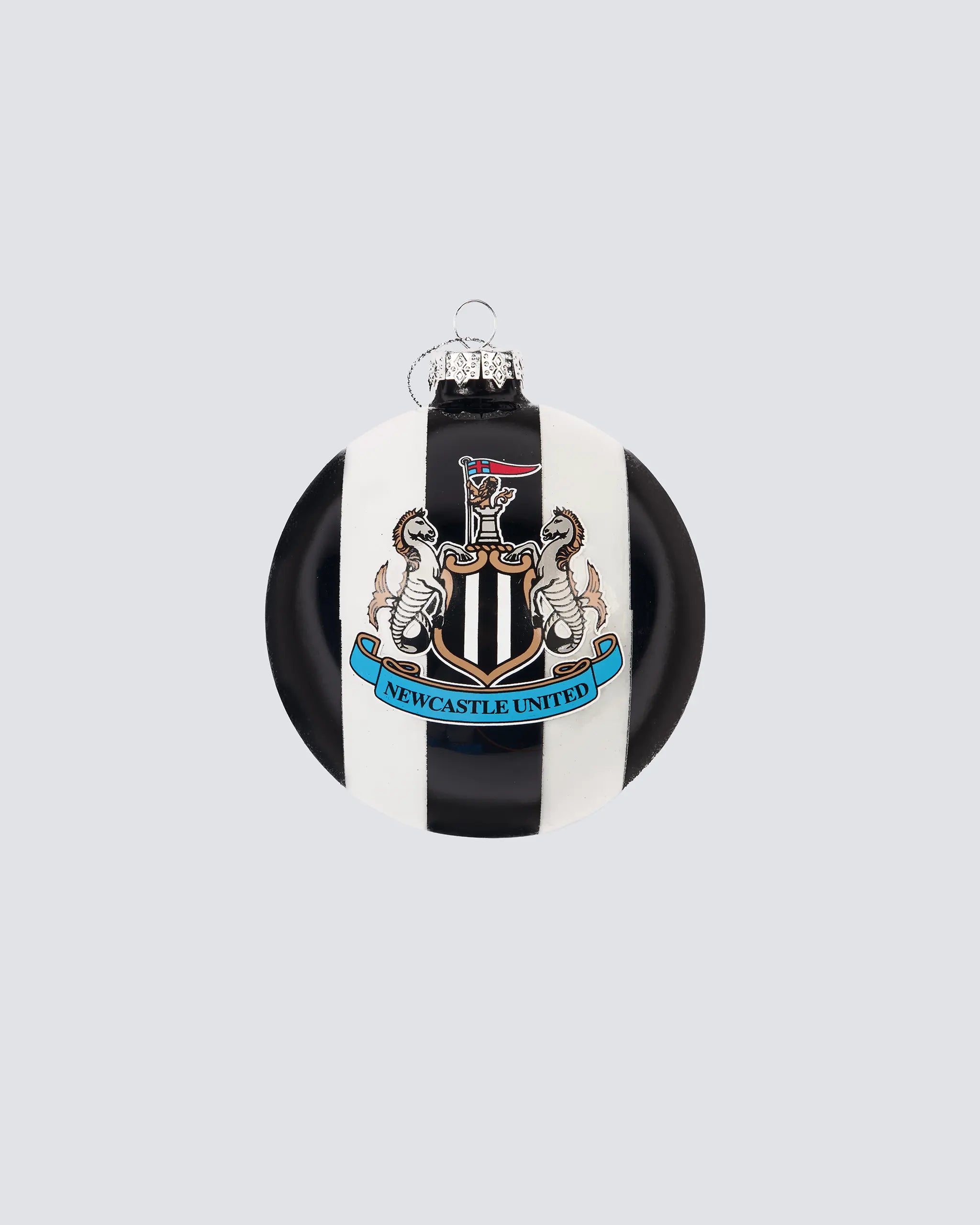 Newcastle United Large Glass Christmas Bauble