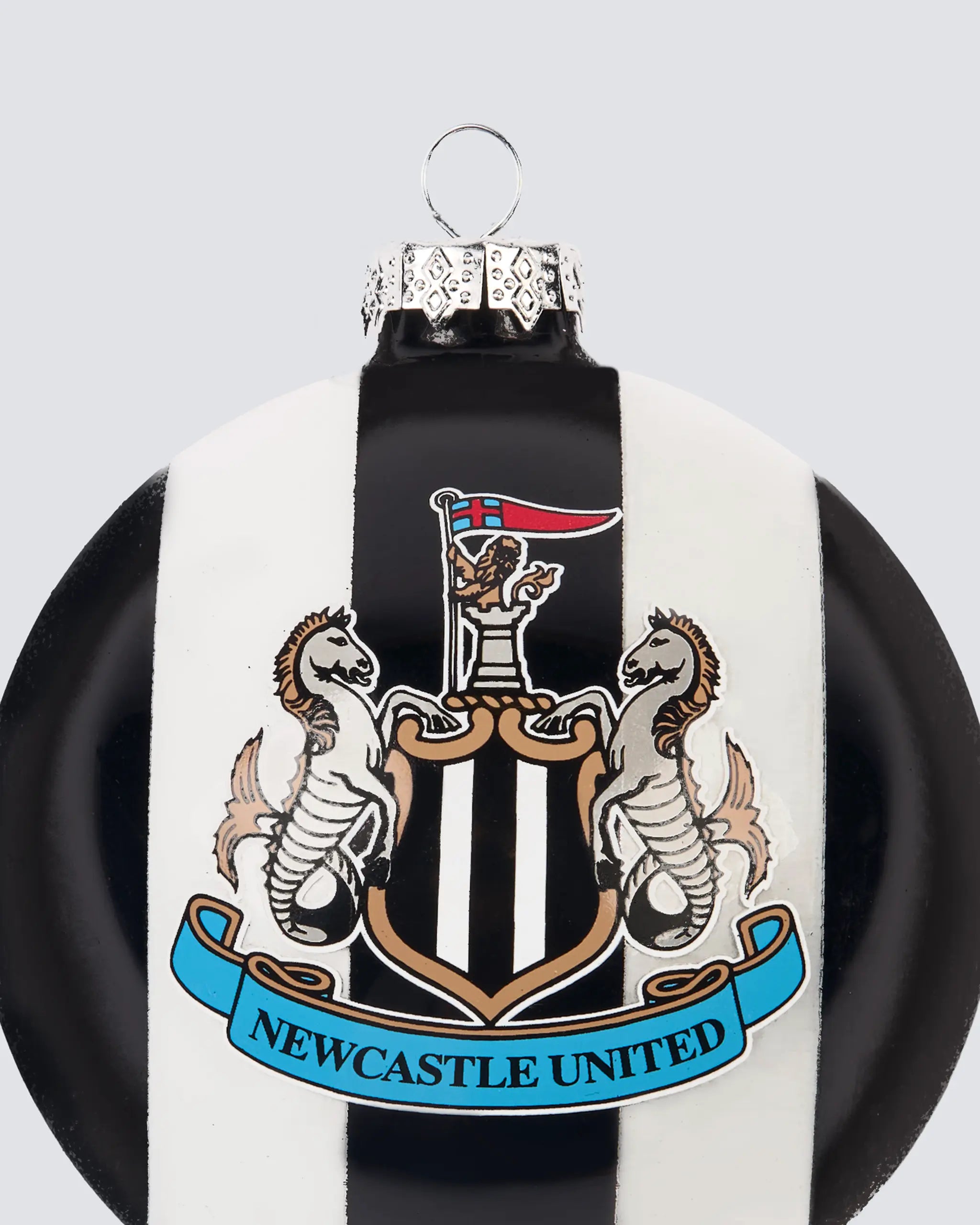 Newcastle United Large Glass Christmas Bauble