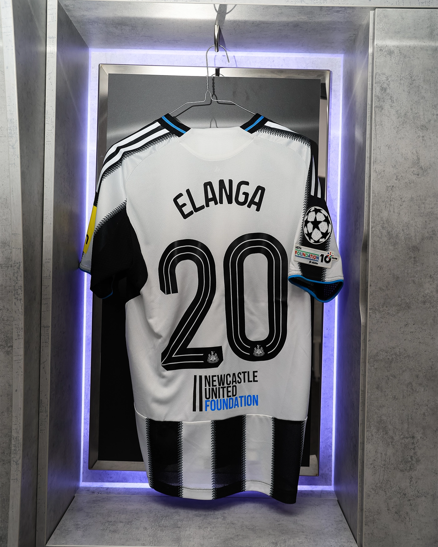 Newcastle United ELANGA 25/26 Match Worn Shirt - Barcelona Champions League (H)