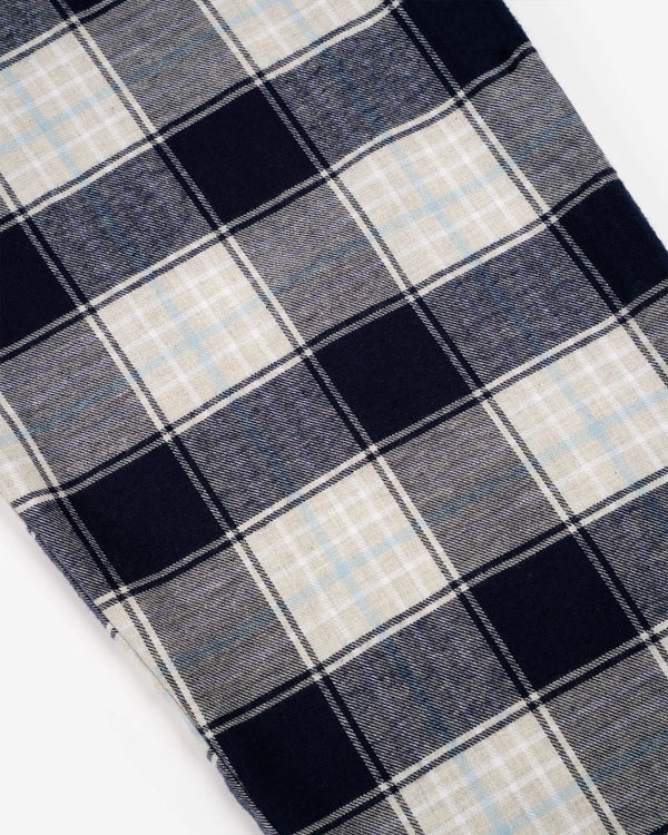 Newcastle United Men's Navy Check Long Pyjama Set
