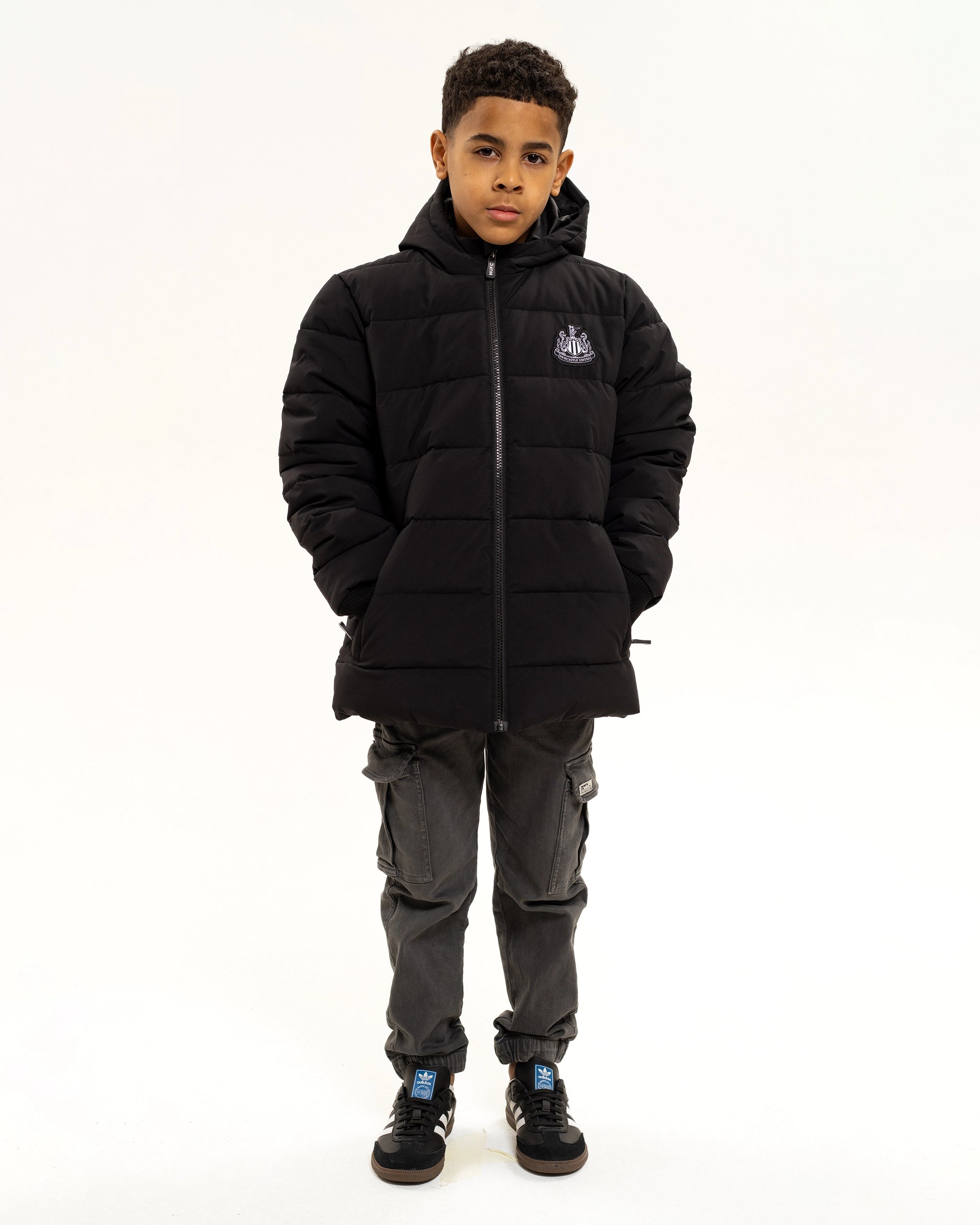 Newcastle United Kids' Black Puffer Jacket