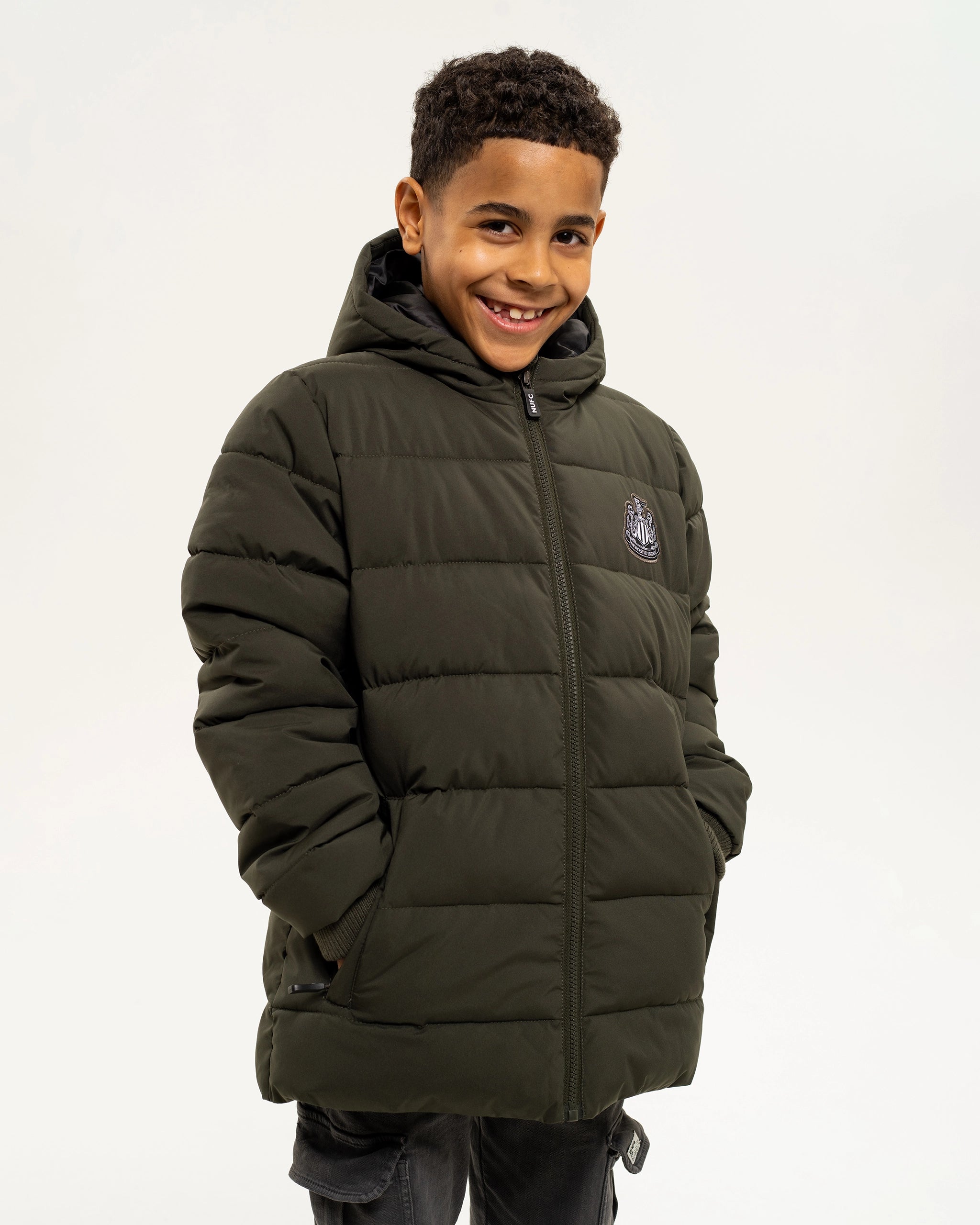 Newcastle United Kids' Khaki Puffer Jacket