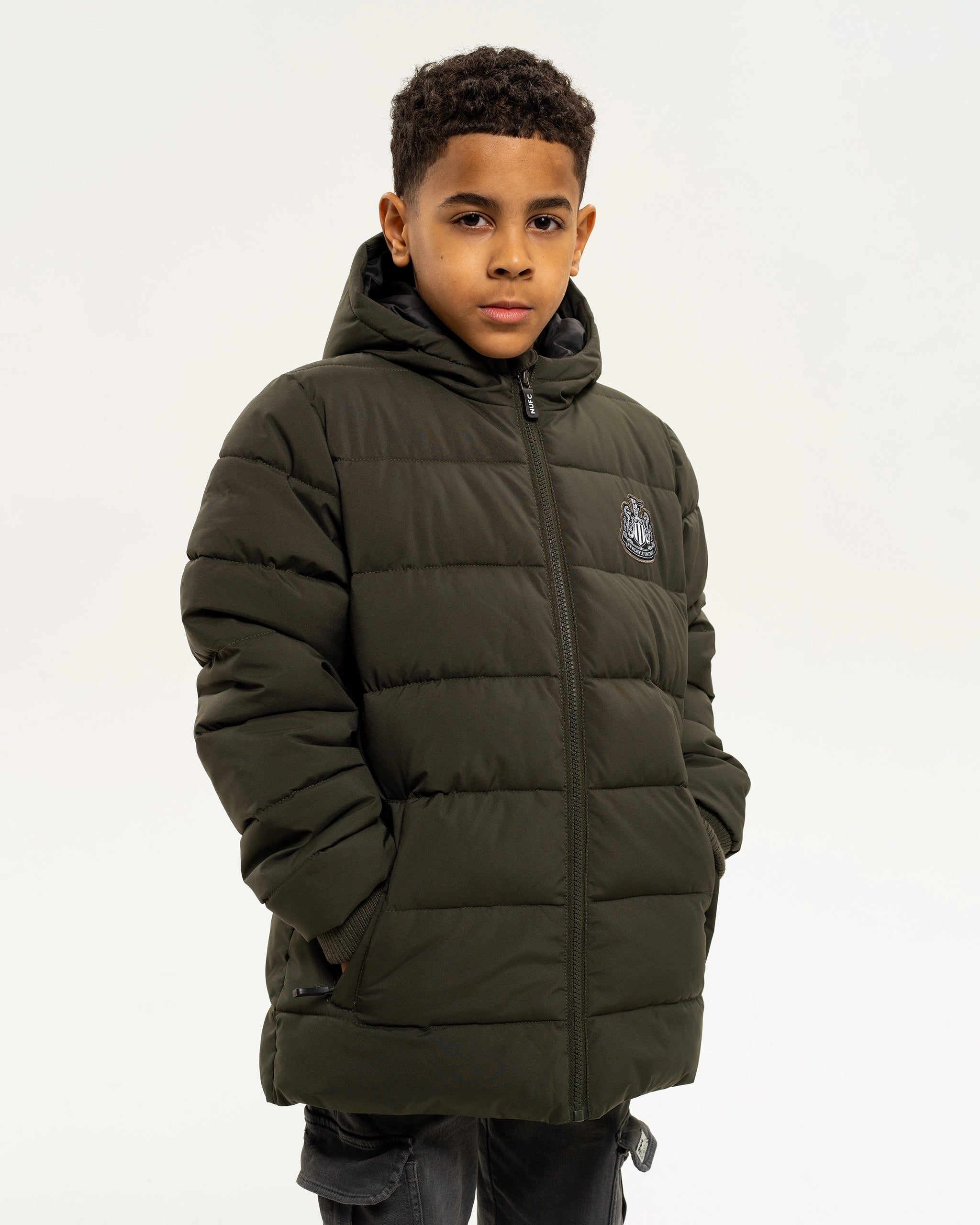 Newcastle United Kids' Khaki Puffer Jacket