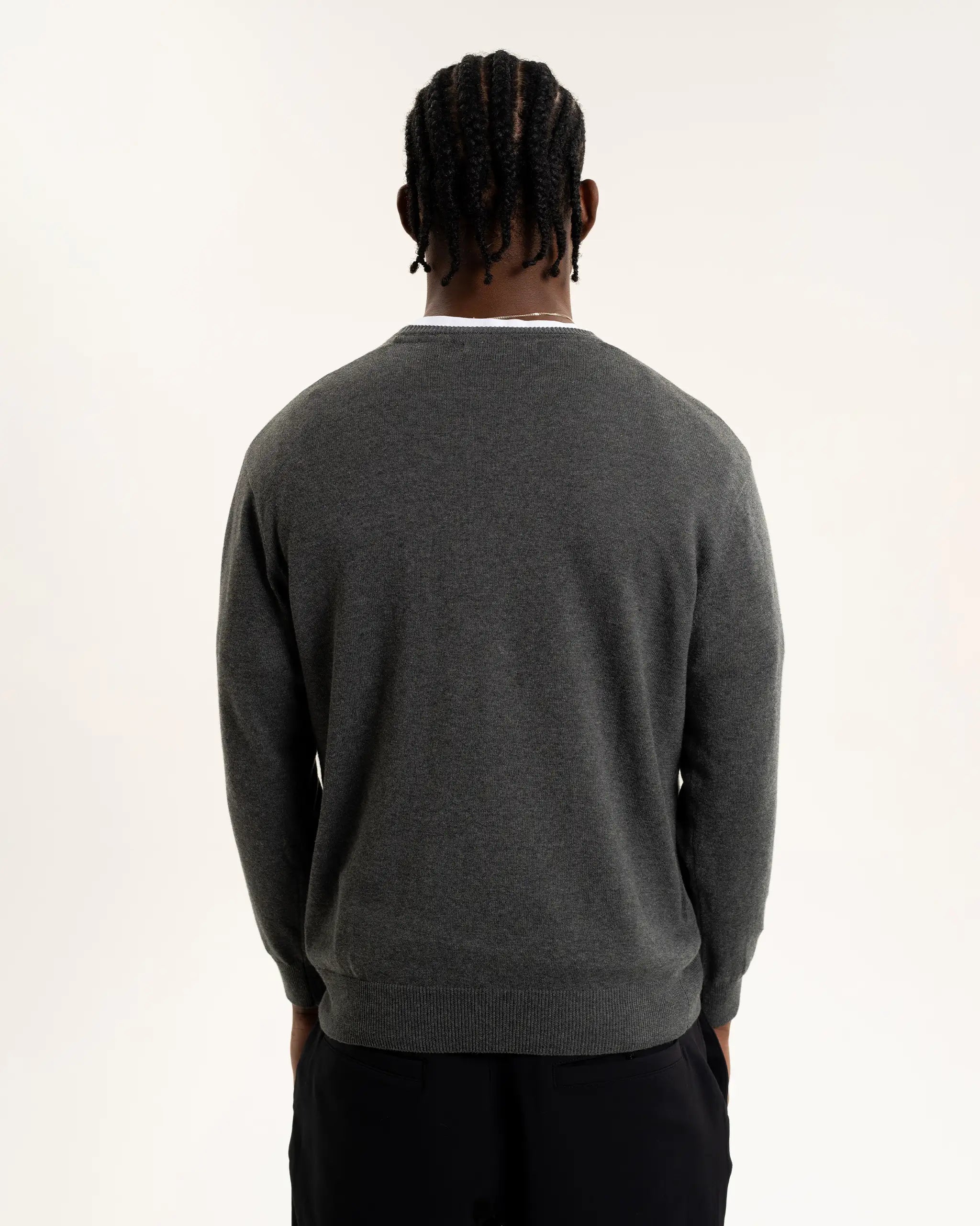 Newcastle United Men's Grey Crew Neck Knit Sweater