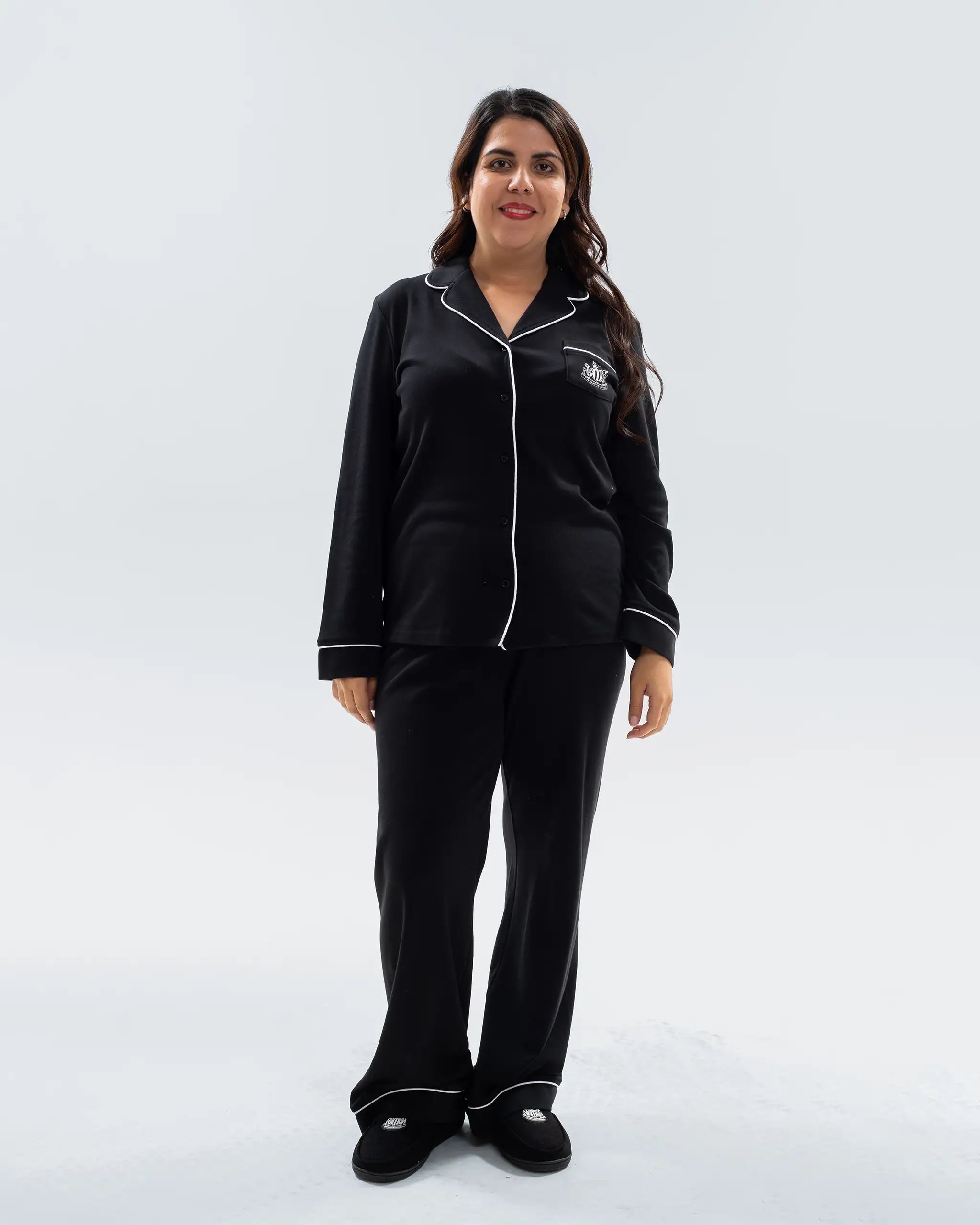 Newcastle United Women's Black Wide Leg Pyjama Set