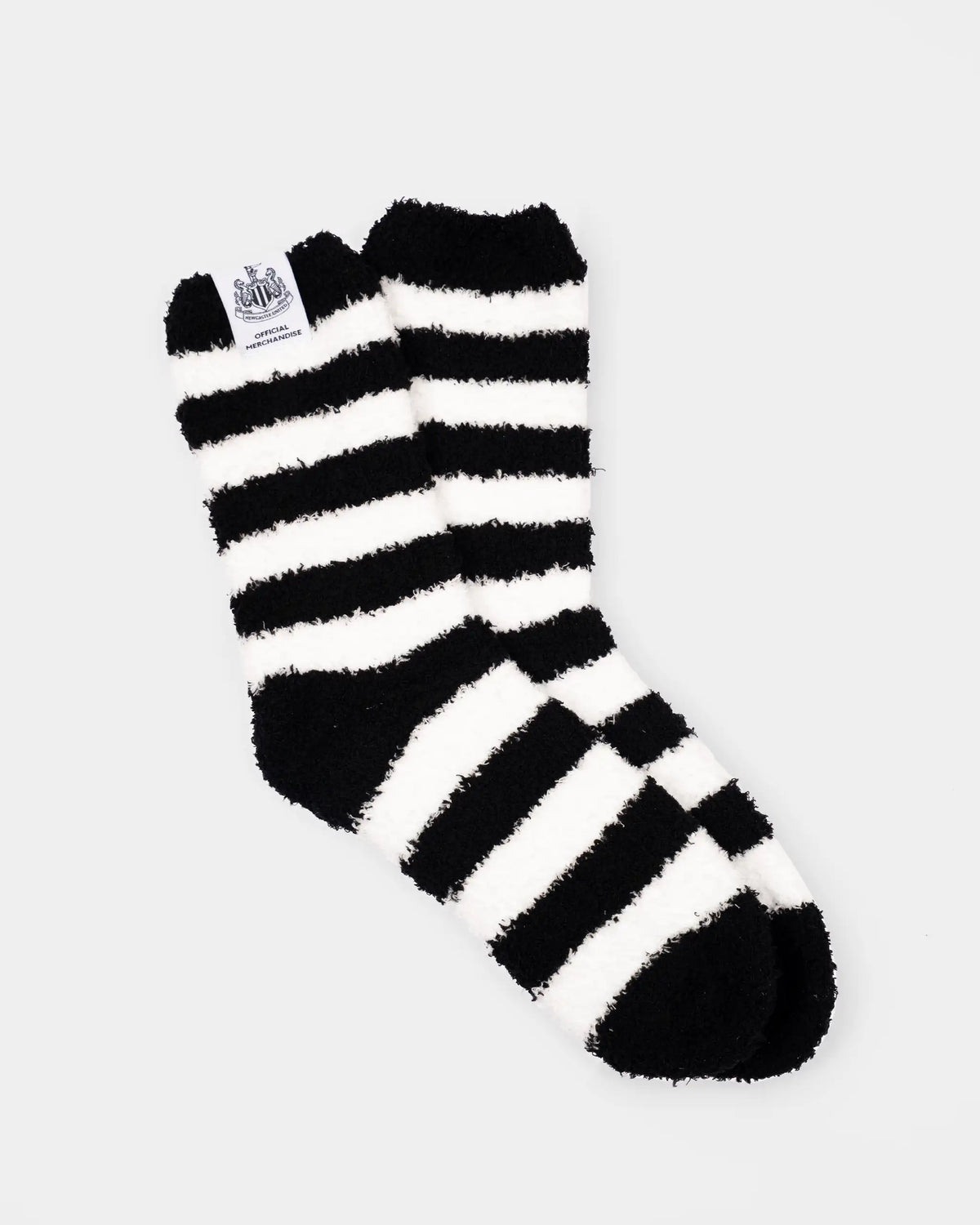 Newcastle United Black & White Striped Fluffy Sleep Socks