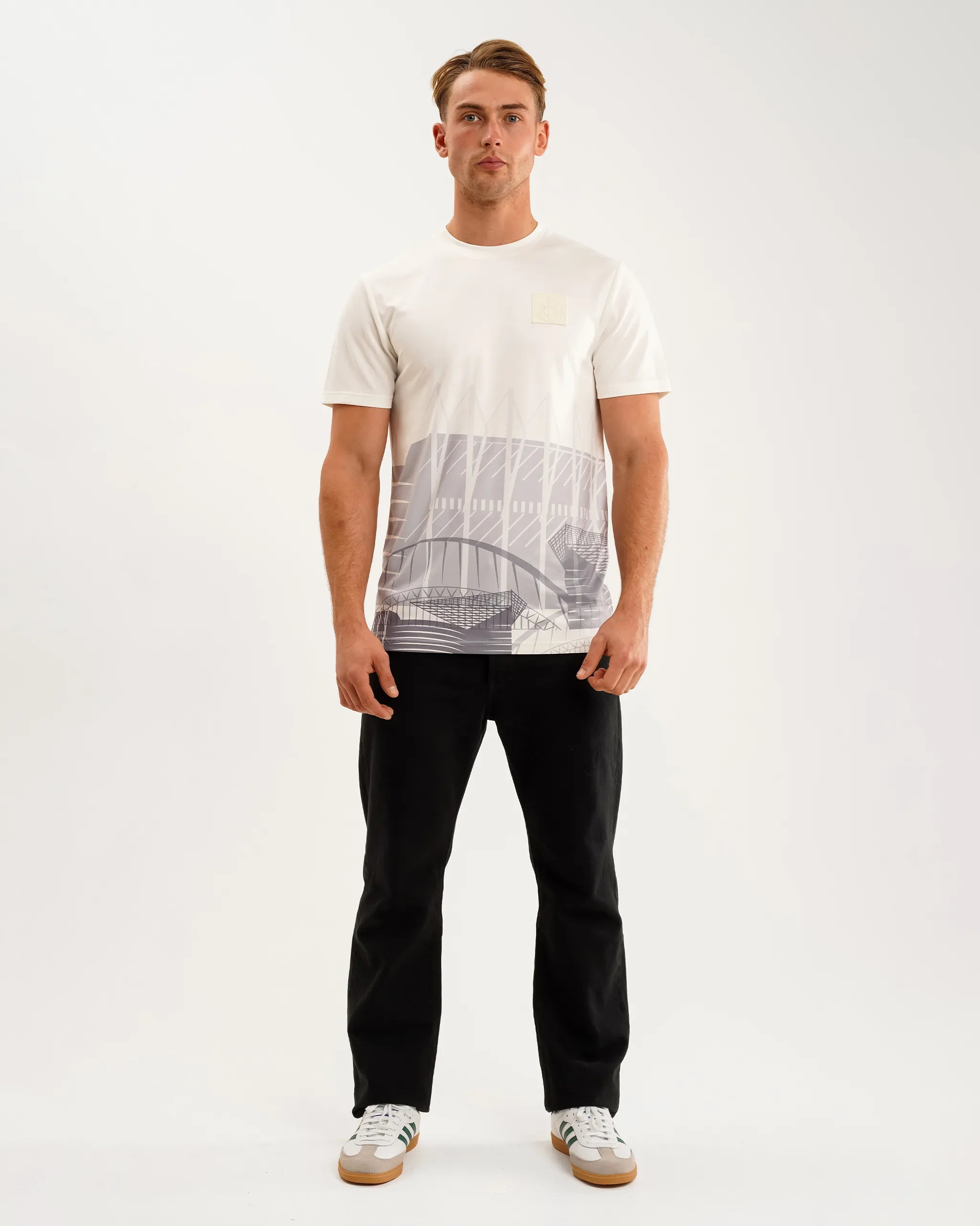 Newcastle United Men's White Printed Tee