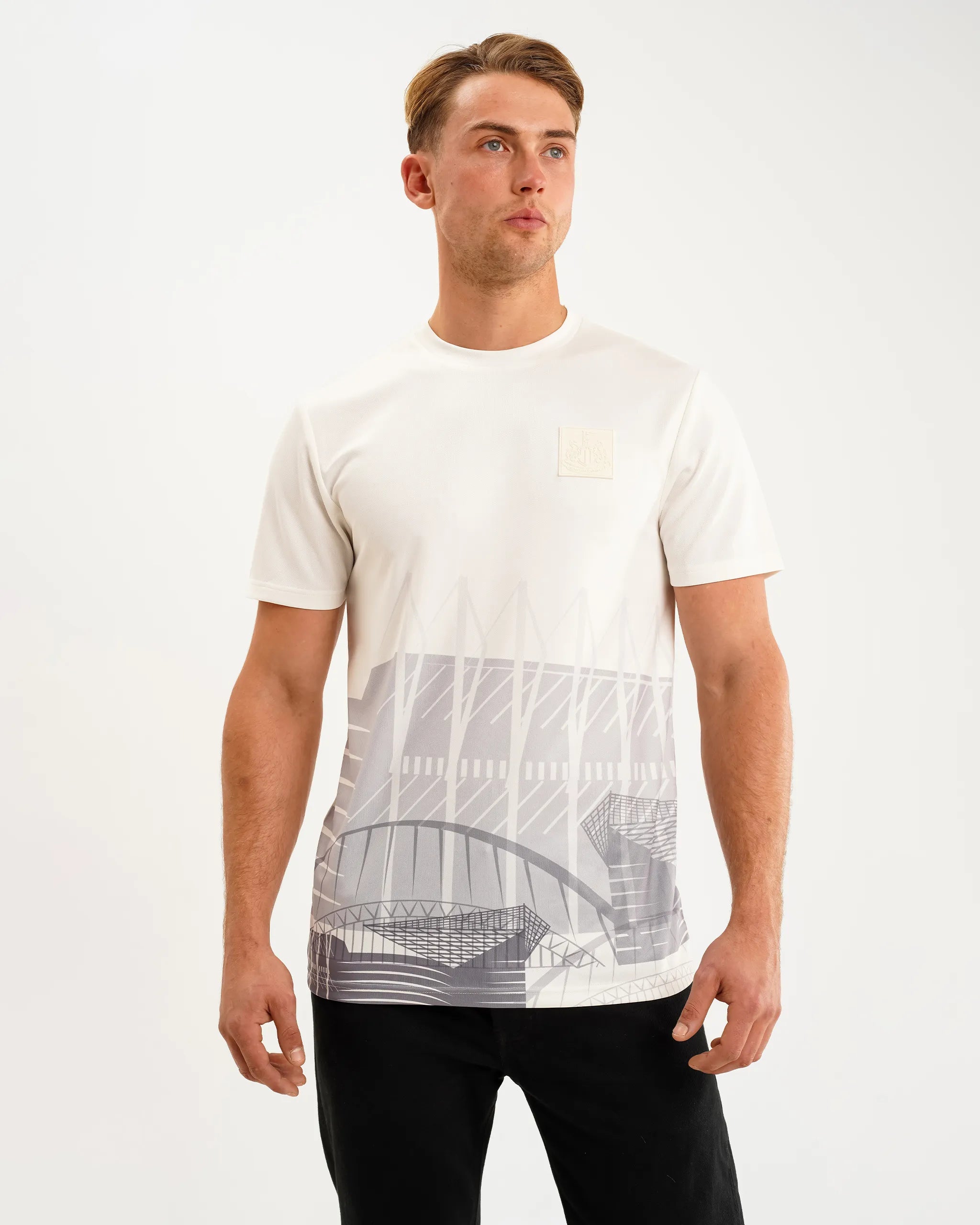 Newcastle United Men's White Printed Tee
