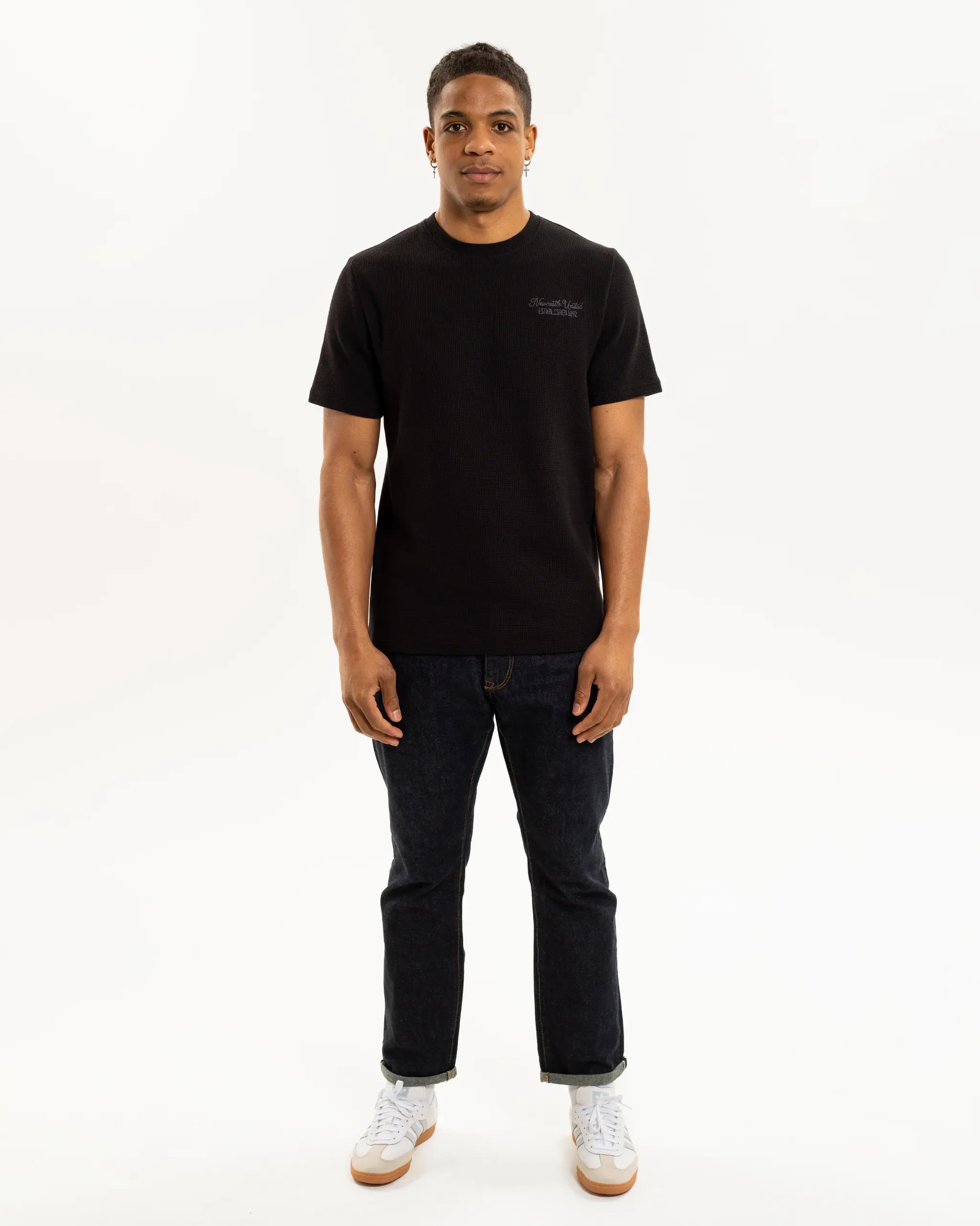 Newcastle United Men's Black Waffle T-Shirt