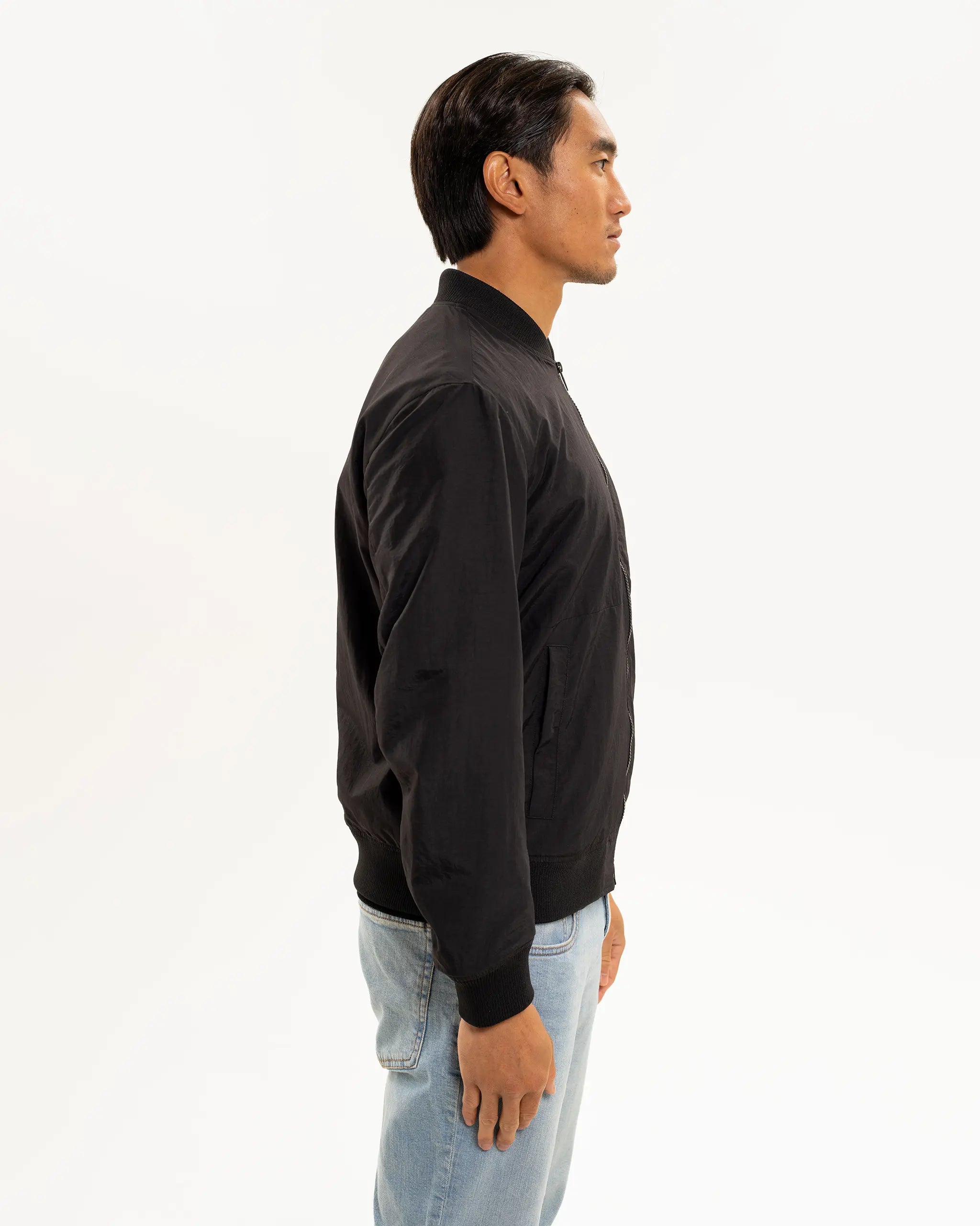 Newcastle United Men's Black Nylon Bomber Jacket
