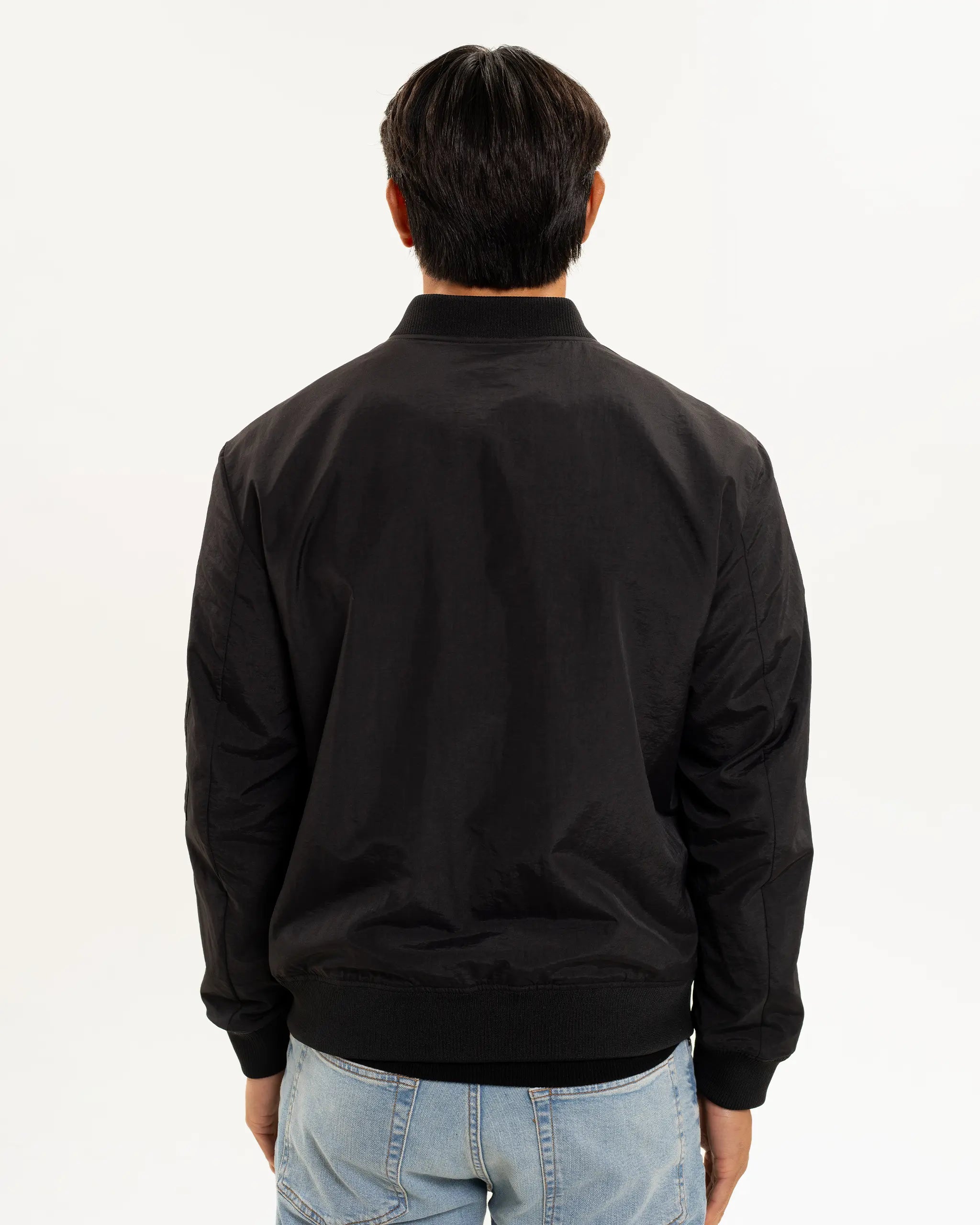 Newcastle United Men's Black Nylon Bomber Jacket