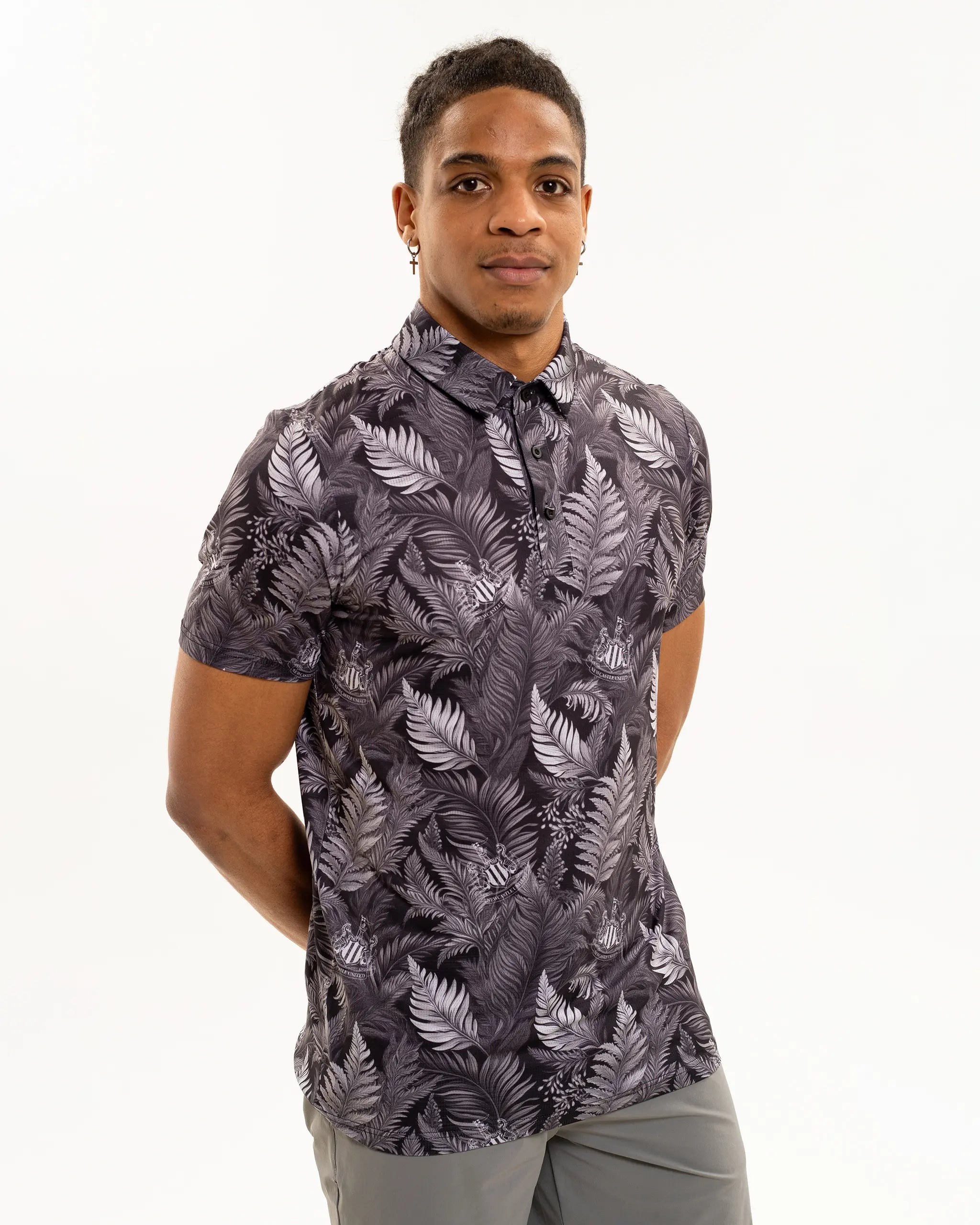 Newcastle United Men's Black Feather Polo Shirt