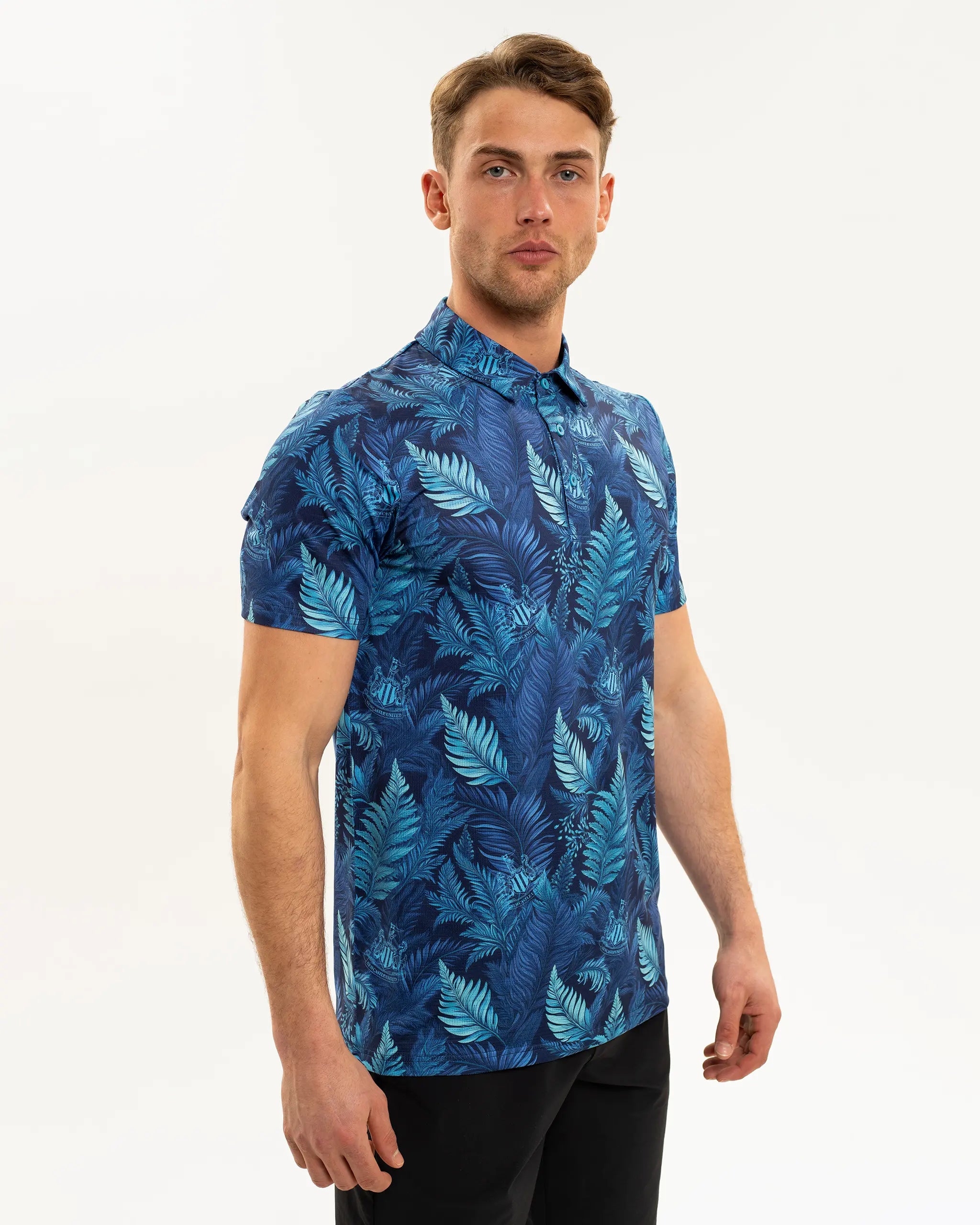 Newcastle United Men's Aqua Feather Polo Shirt